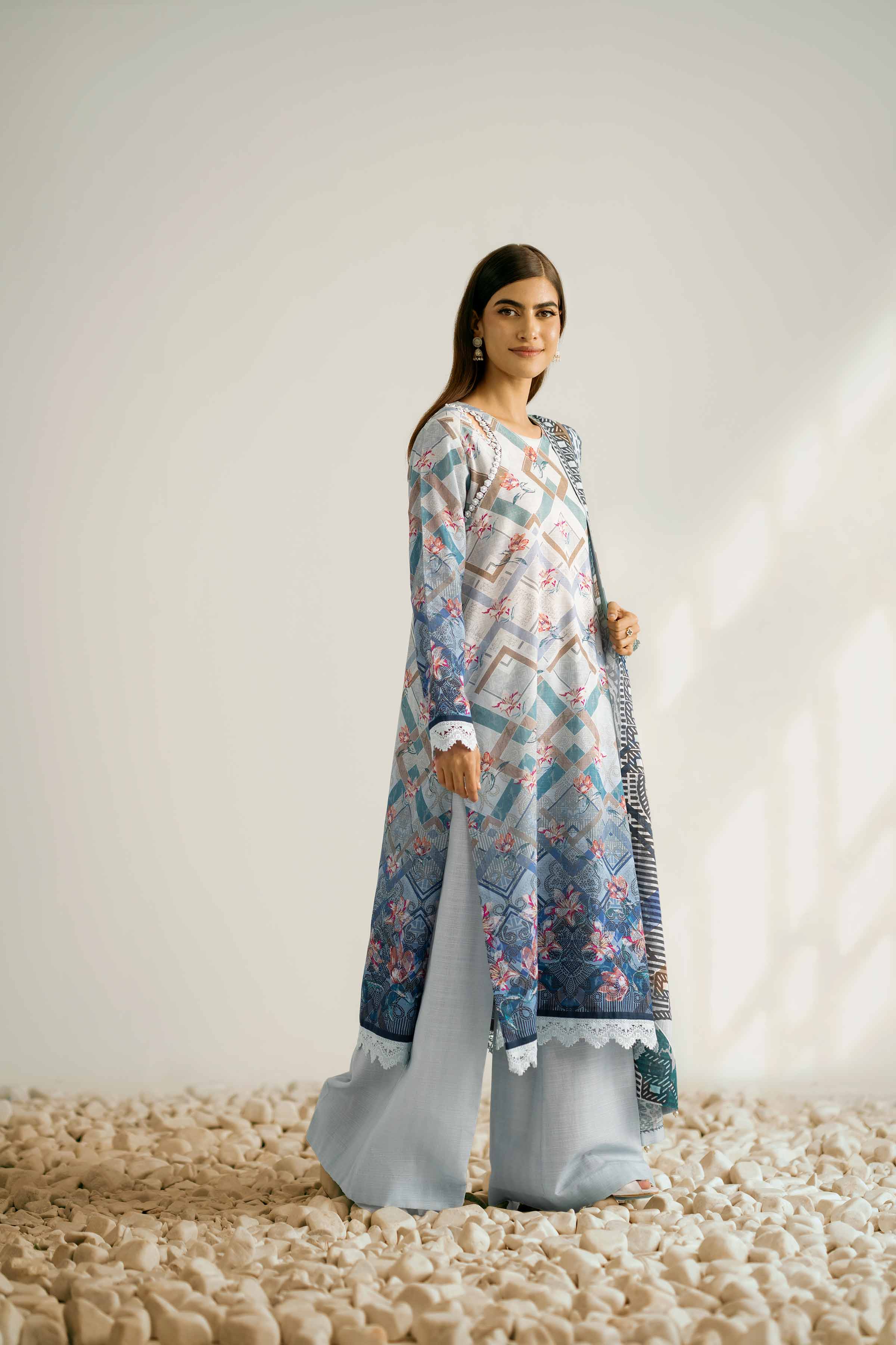 3 Piece - Digital Printed Suit - 42502420 for Women - Unstitched Collection | Nishat | Shop Online