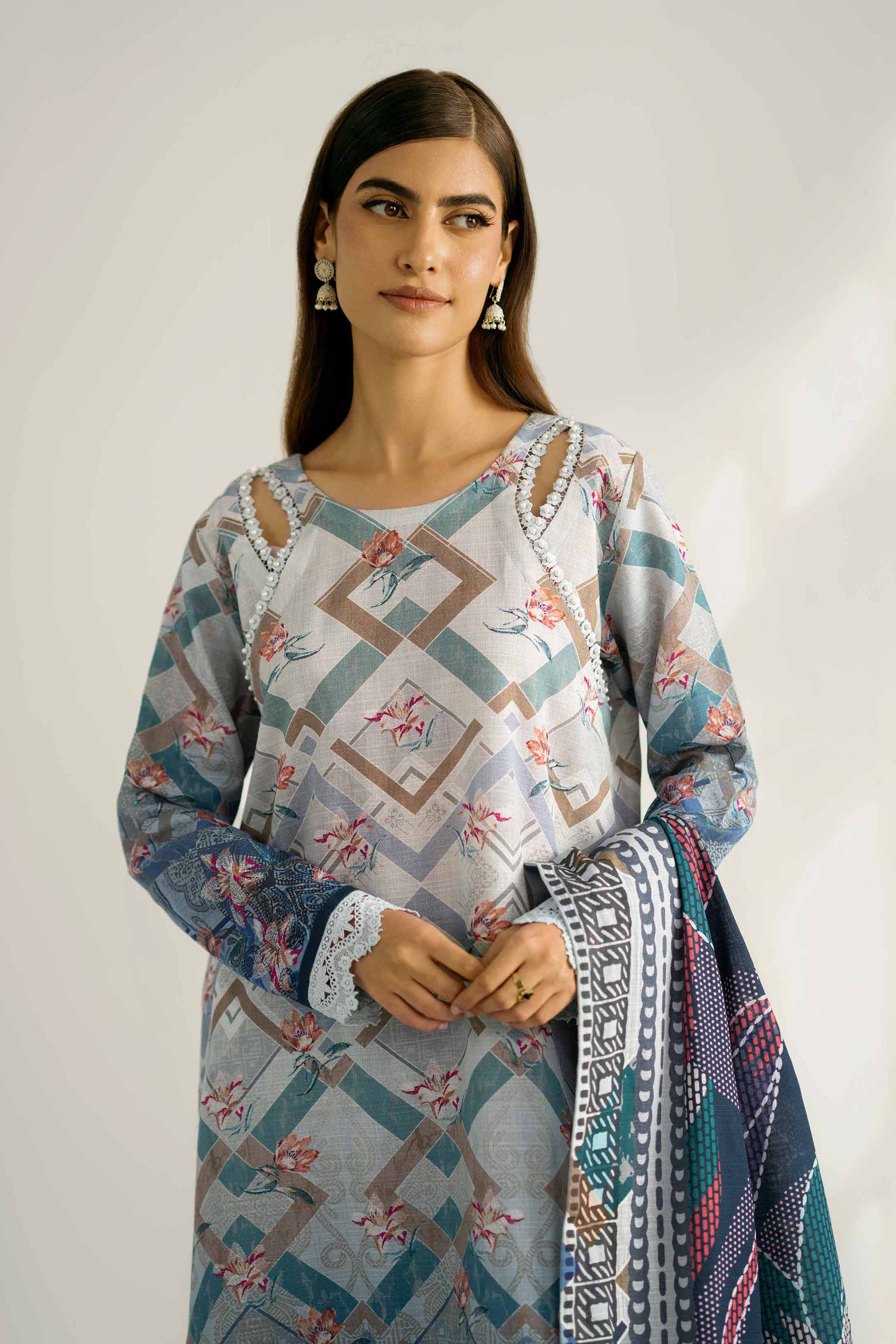 3 Piece - Digital Printed Suit - 42502420 for Women - Unstitched Collection | Nishat | Shop Online