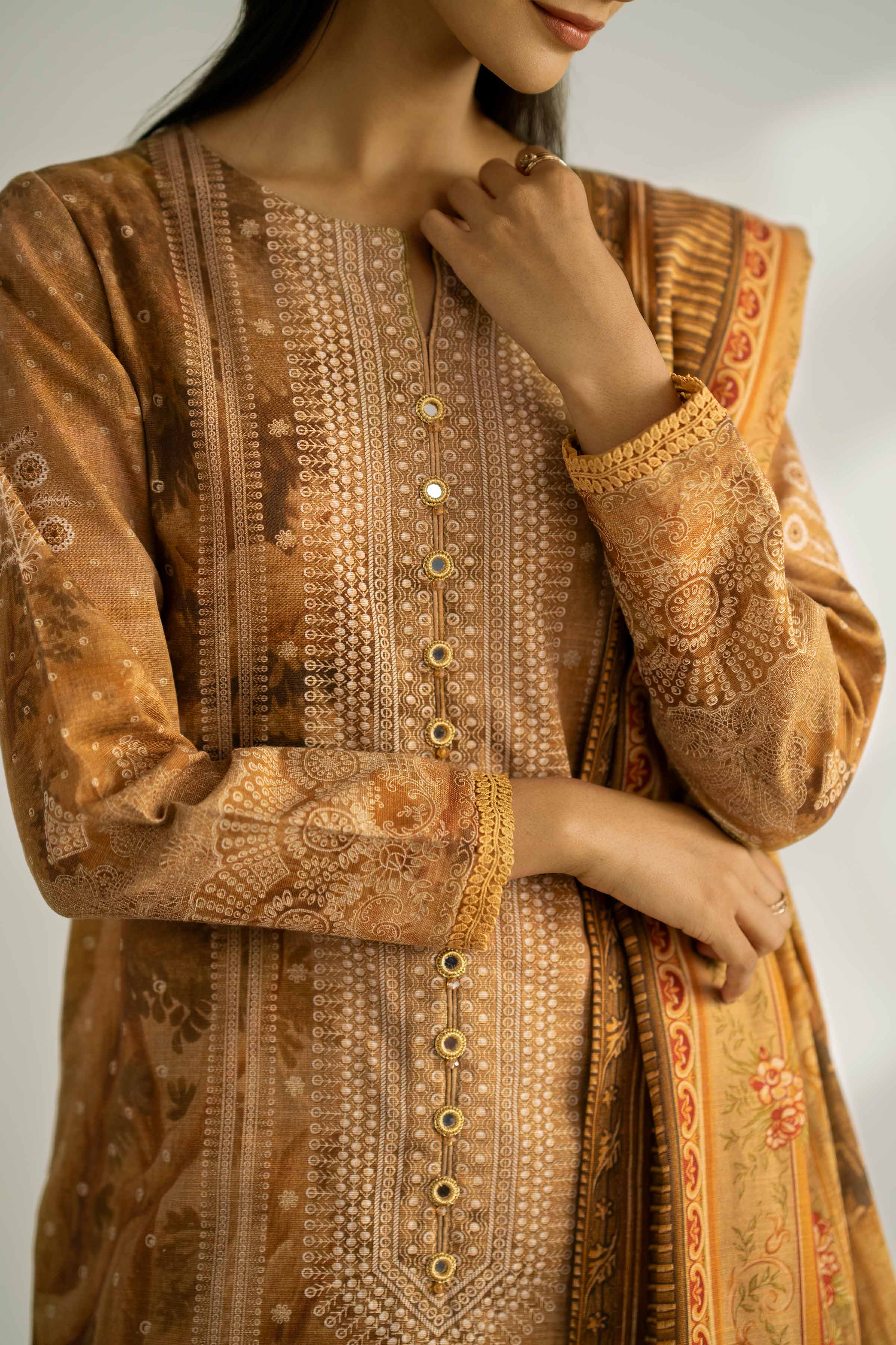 3 Piece - Digital Printed Suit - 42502422 for Women - Unstitched Collection | Nishat | Shop Online