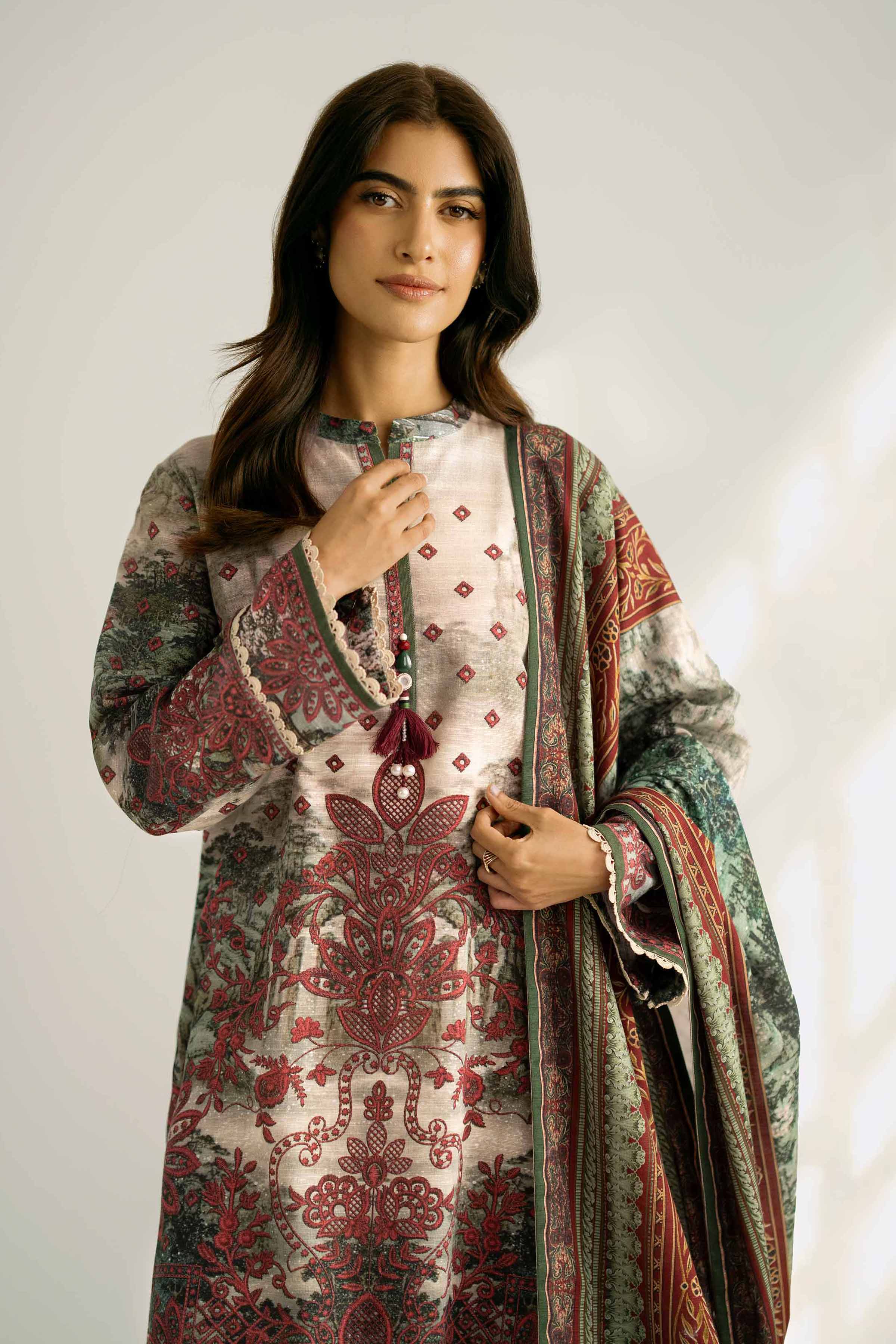 3 Piece - Digital Printed Suit - 42502423 for Women - Unstitched Collection | Nishat | Shop Online