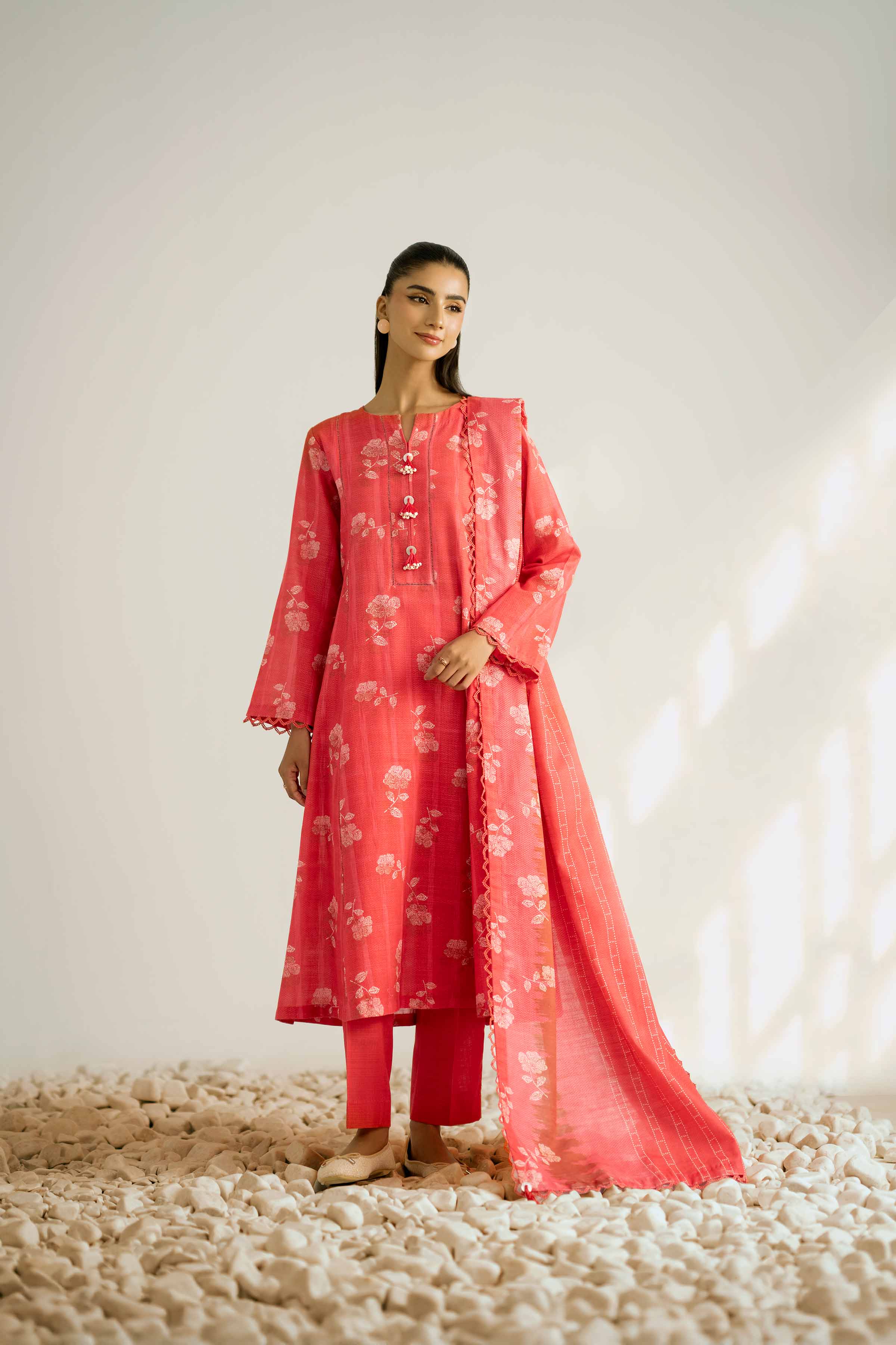 3 Piece - Printed Suit - 42502424 for Women - Unstitched Collection | Nishat | Shop Online