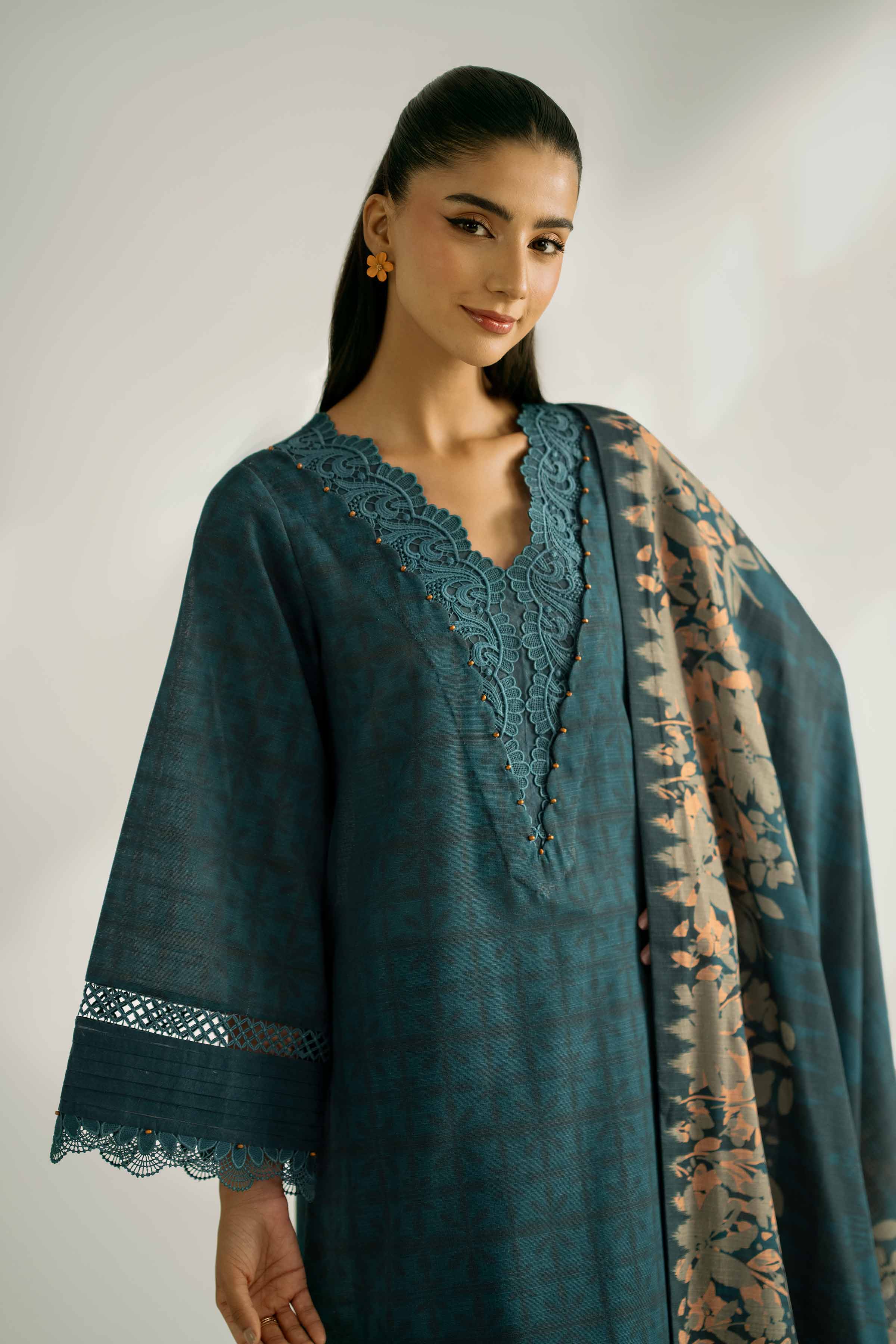 3 Piece - Printed Suit - 42502425 for Women - Unstitched Collection | Nishat | Shop Online