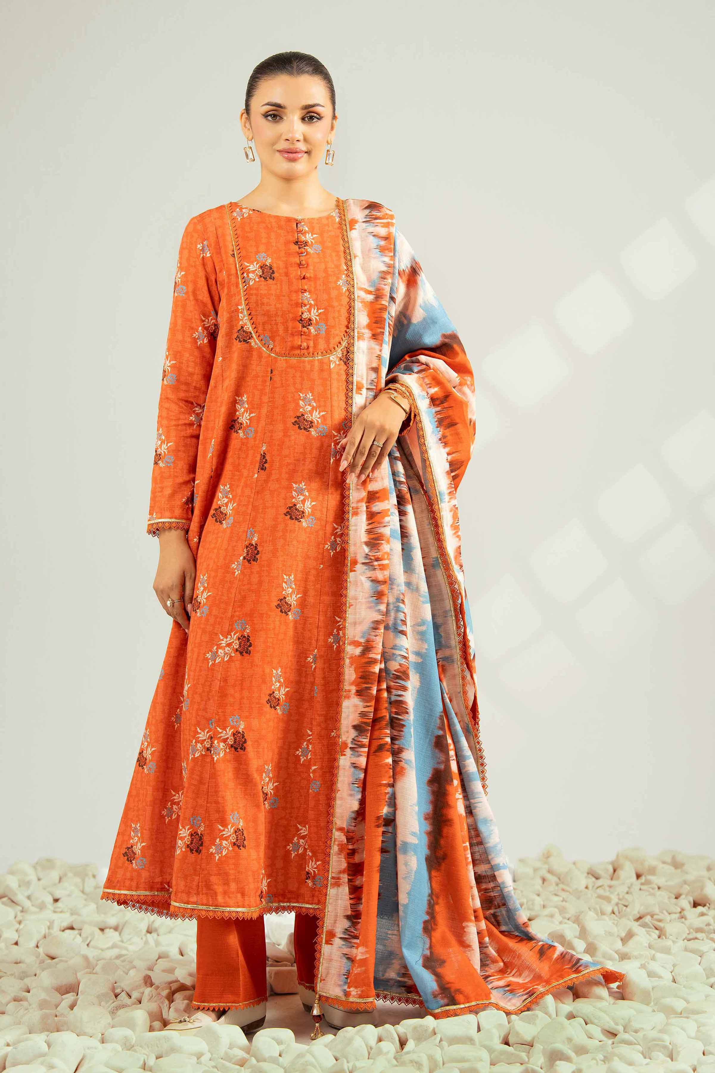 3 Piece - Printed Suit - 42502426 for Women - Unstitched Collection | Nishat | Shop Online