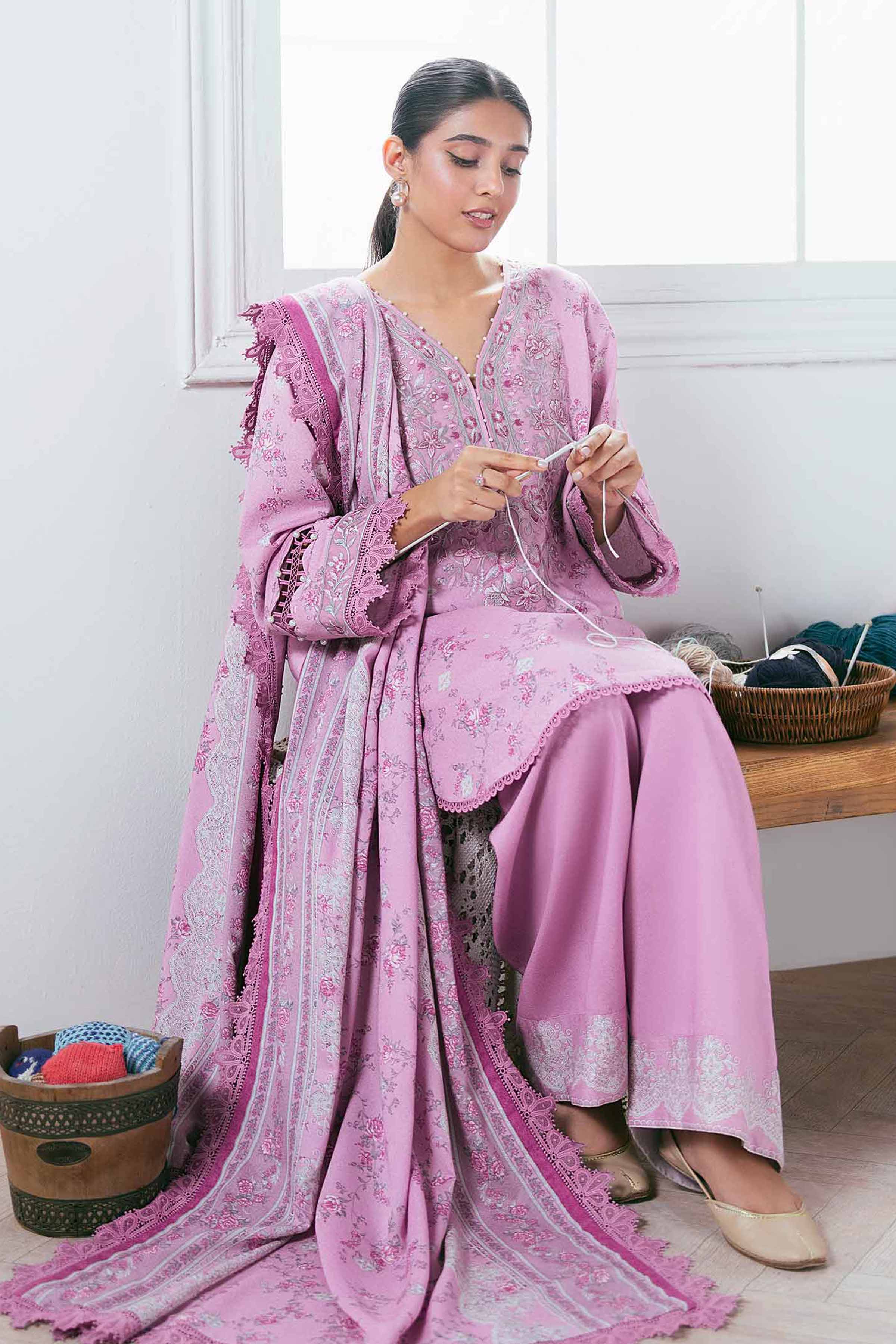 3 Piece - Embroidered Suit - 42502455 for Women - Unstitched Collection | Nishat | Shop Online