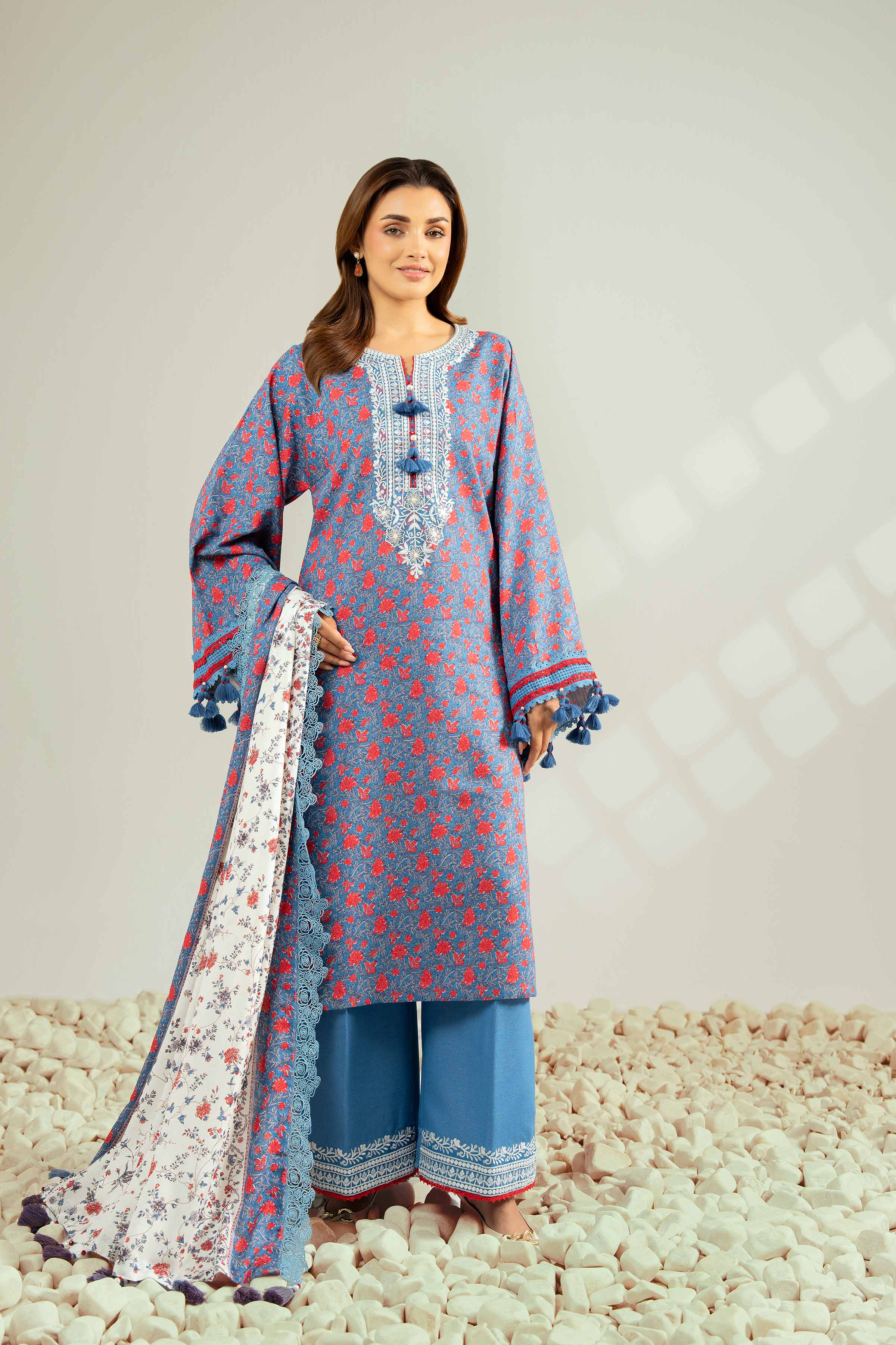 3 Piece - Embroidered Suit - 42502457 for Women - Unstitched Collection | Nishat | Shop Online
