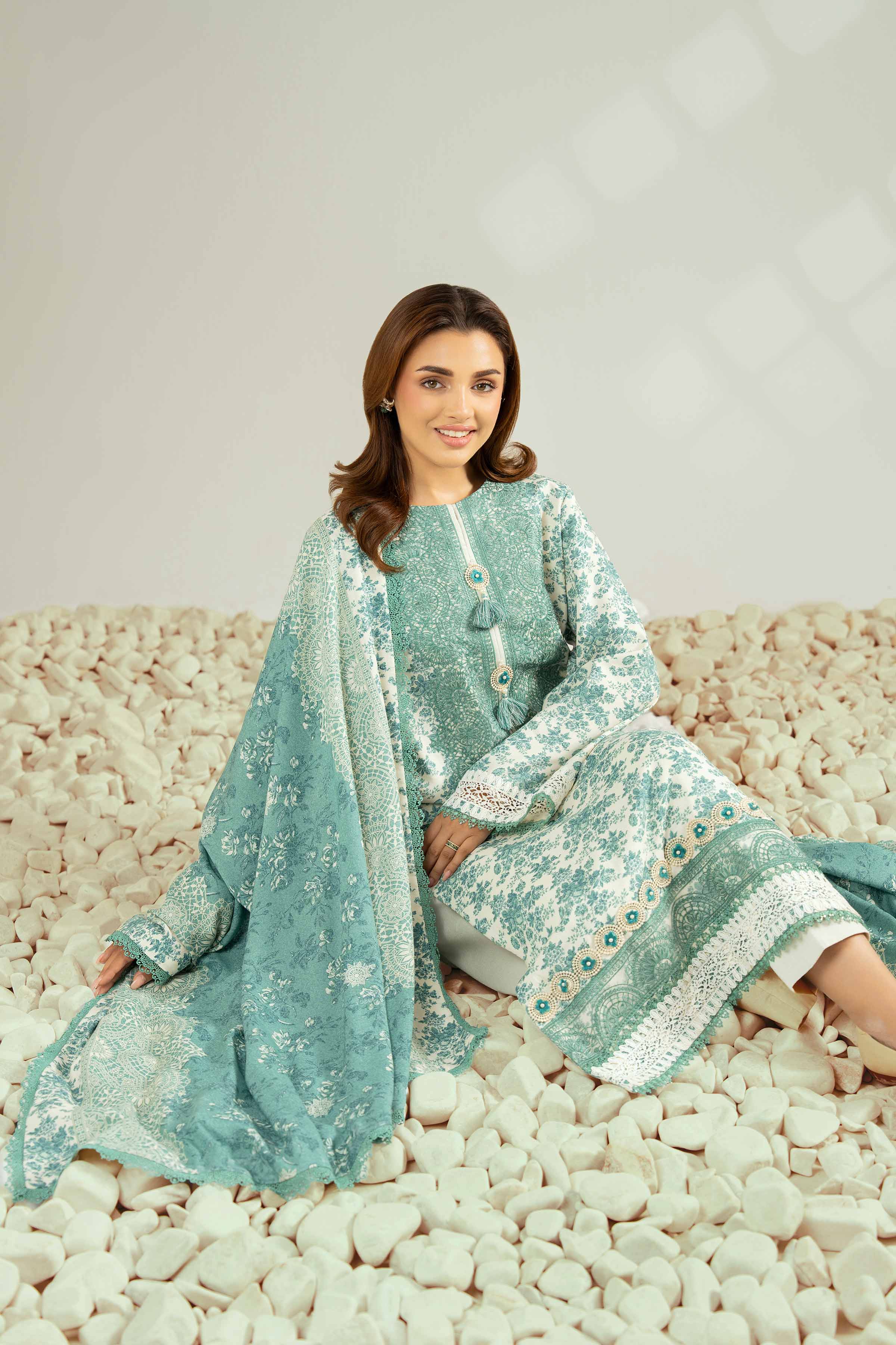 3 Piece - Embroidered Suit - 42502459 for Women - Unstitched Collection | Nishat | Shop Online