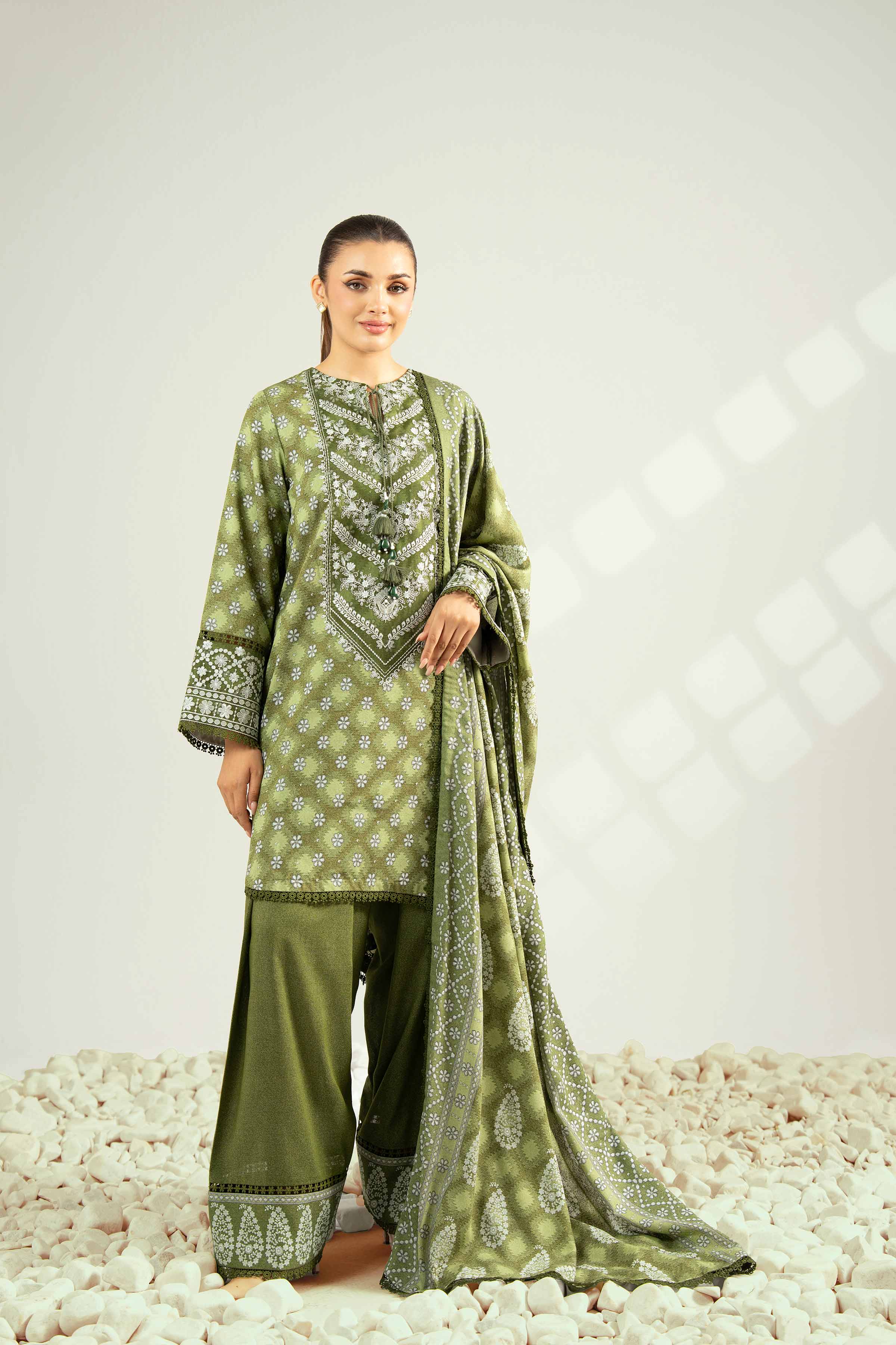 3 Piece - Embroidered Suit - 42502462 for Women - Unstitched Collection | Nishat | Shop Online