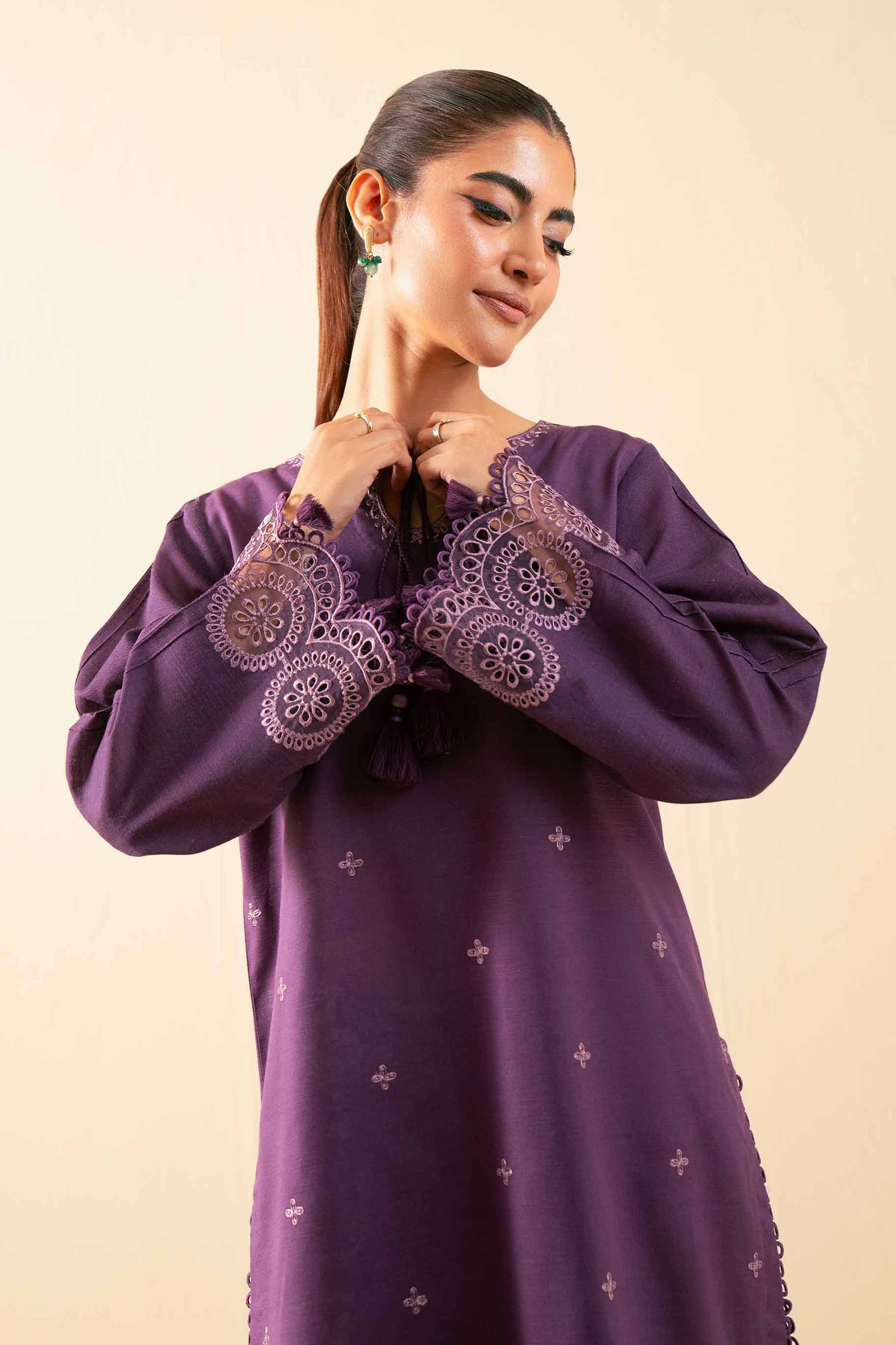 2 Piece - Printed Embroidered Suit - 42502488 for Women - Unstitched Collection | Nishat | Shop Online