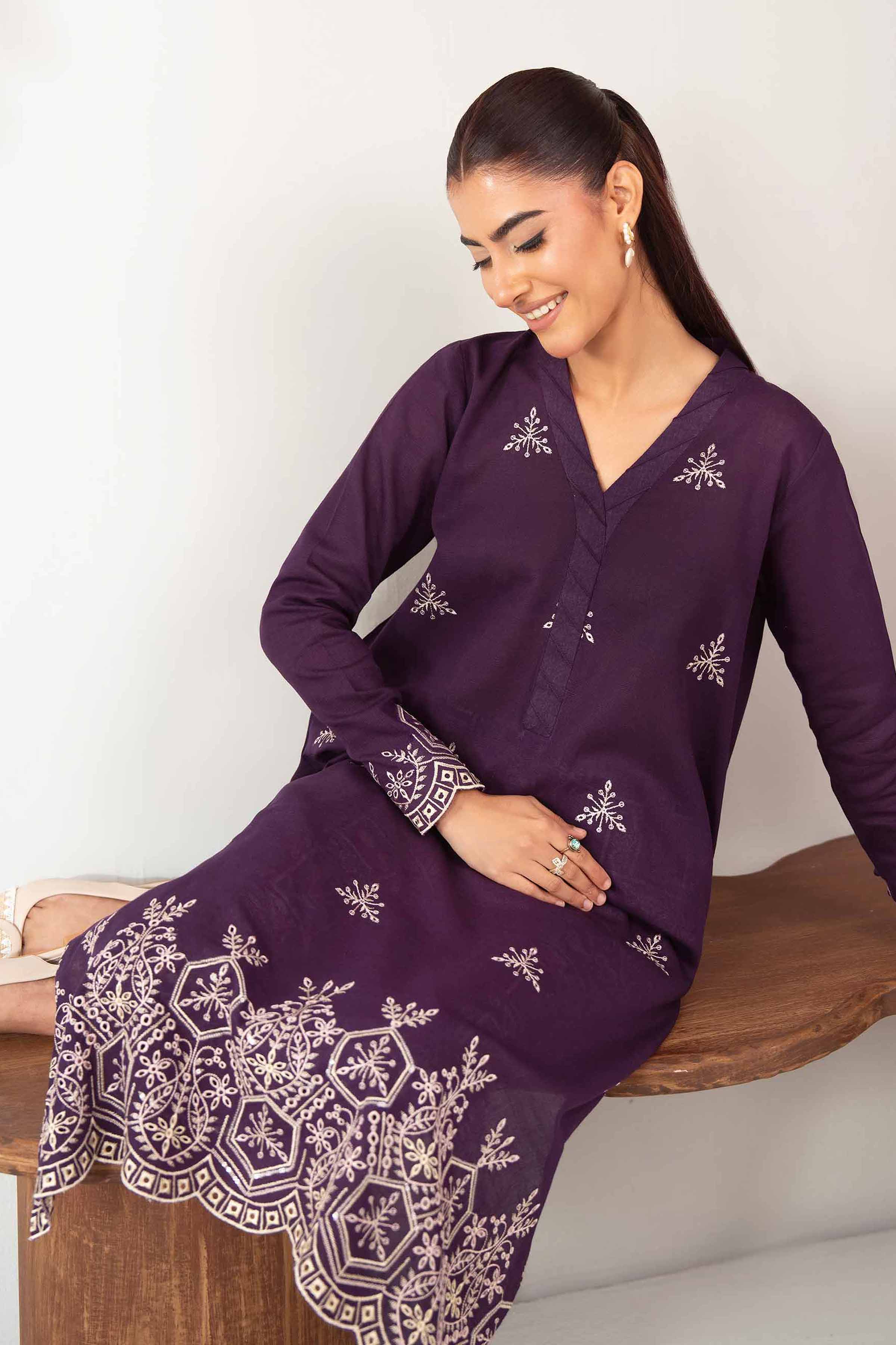2 Piece - Printed Embroidered Suit - 42502490 for Women - Unstitched Collection | Nishat | Shop Online