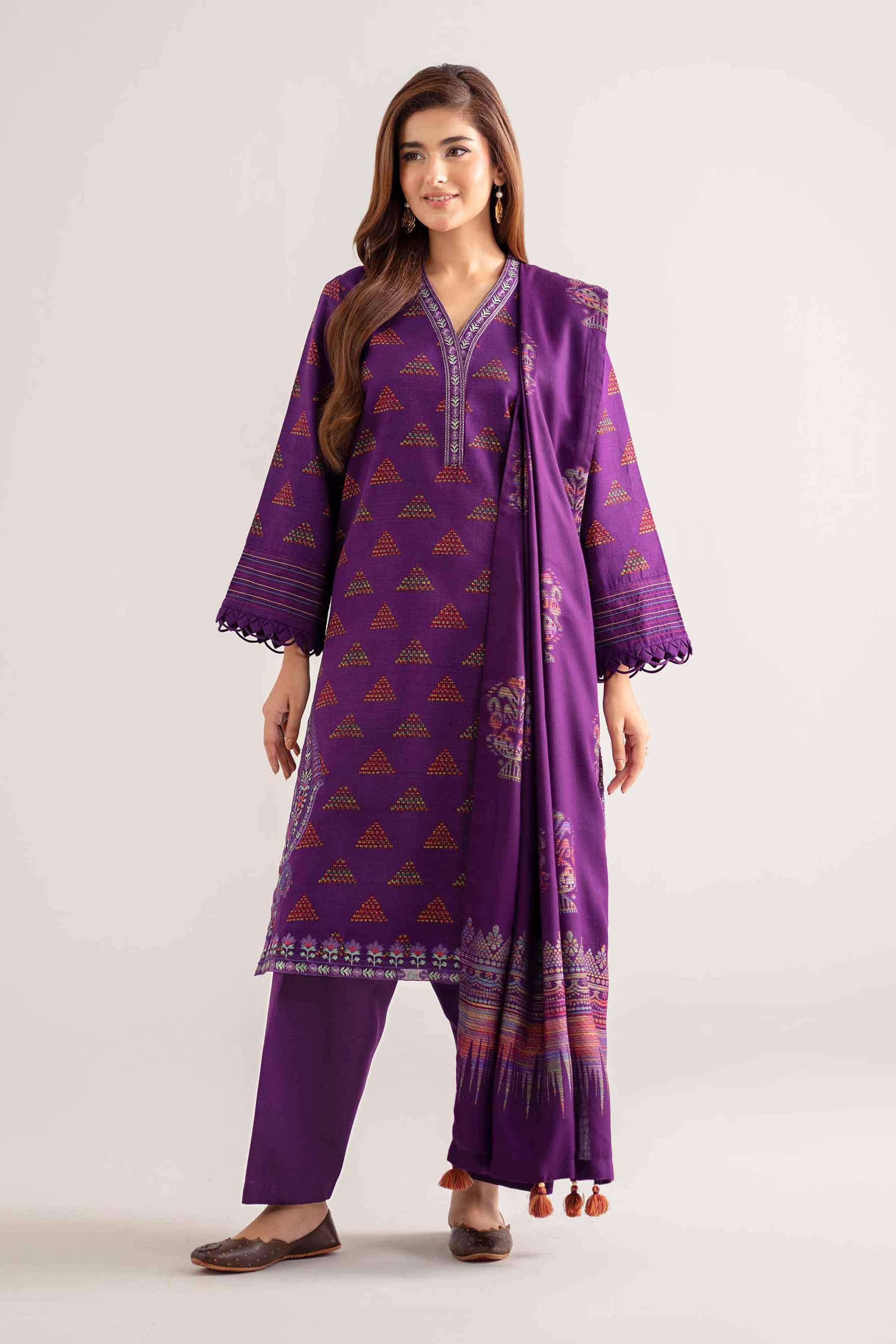 3 Piece - Printed Embroidered Suit - 42502516 for Women - Unstitched Collection | Nishat | Shop Online