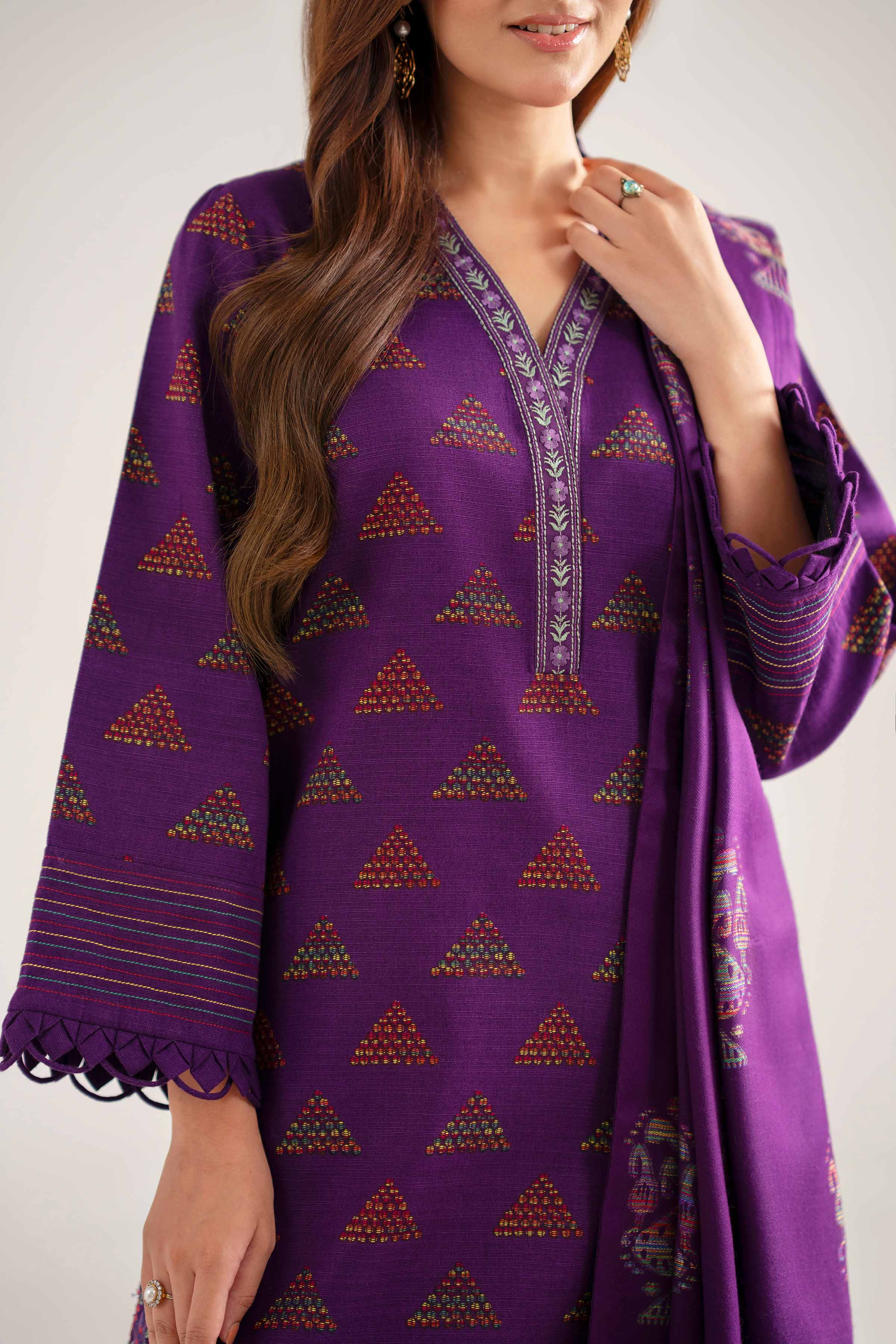 3 Piece - Printed Embroidered Suit - 42502516 for Women - Unstitched Collection | Nishat | Shop Online