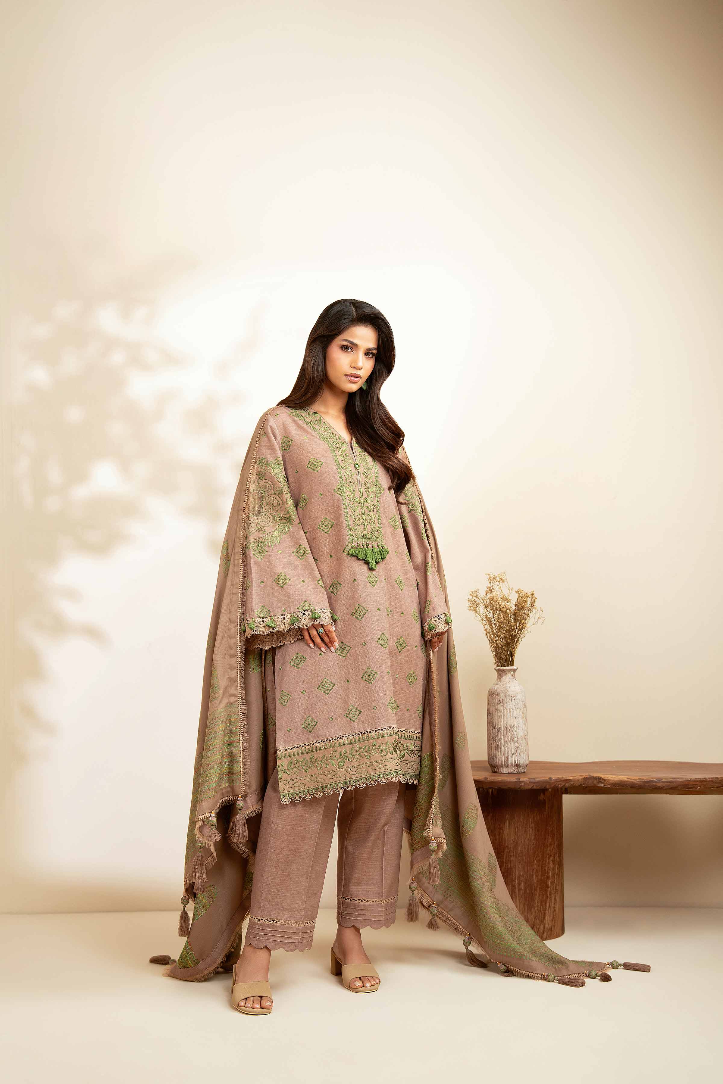 3 Piece - Printed Embroidered Suit - 42502519 for Women - Unstitched Collection | Nishat | Shop Online