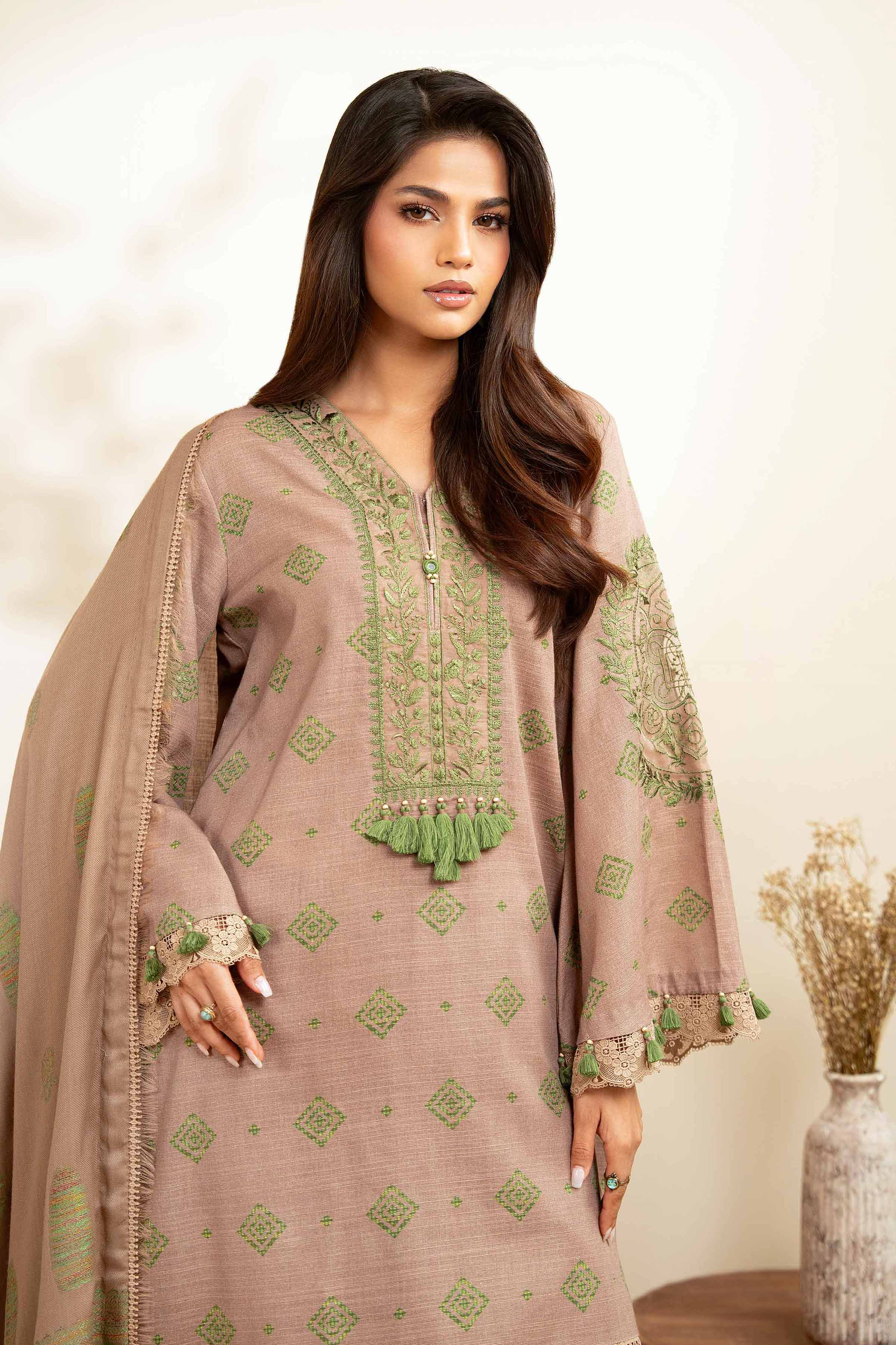 3 Piece - Printed Embroidered Suit - 42502519 for Women - Unstitched Collection | Nishat | Shop Online