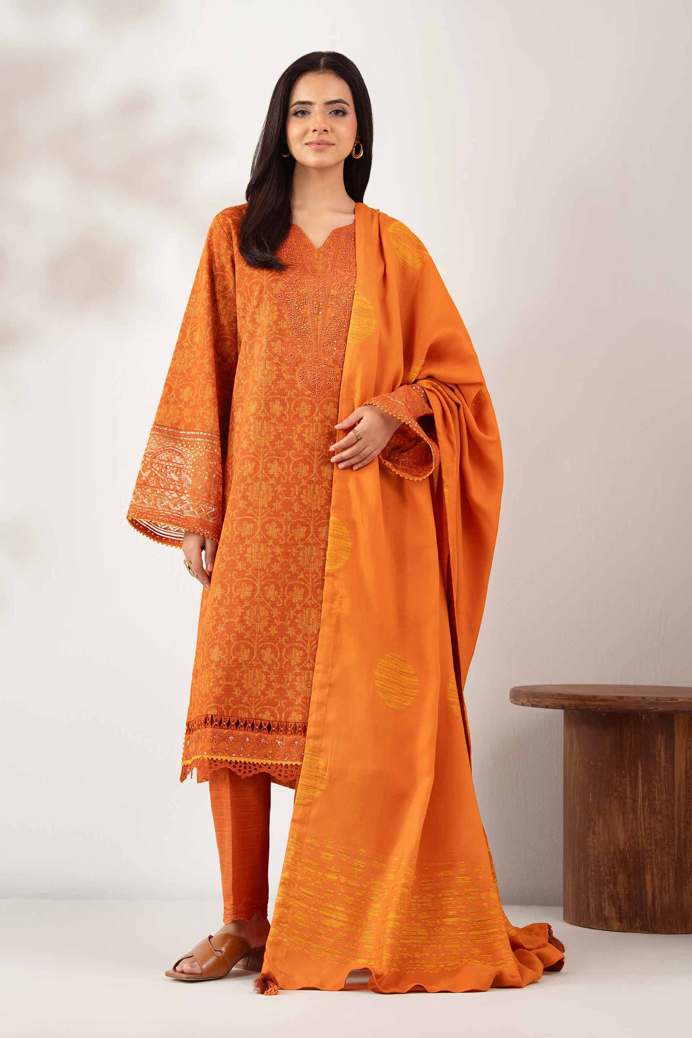 3 Piece - Printed Embroidered Suit - 42502521 for Women - Unstitched Collection | Nishat | Shop Online