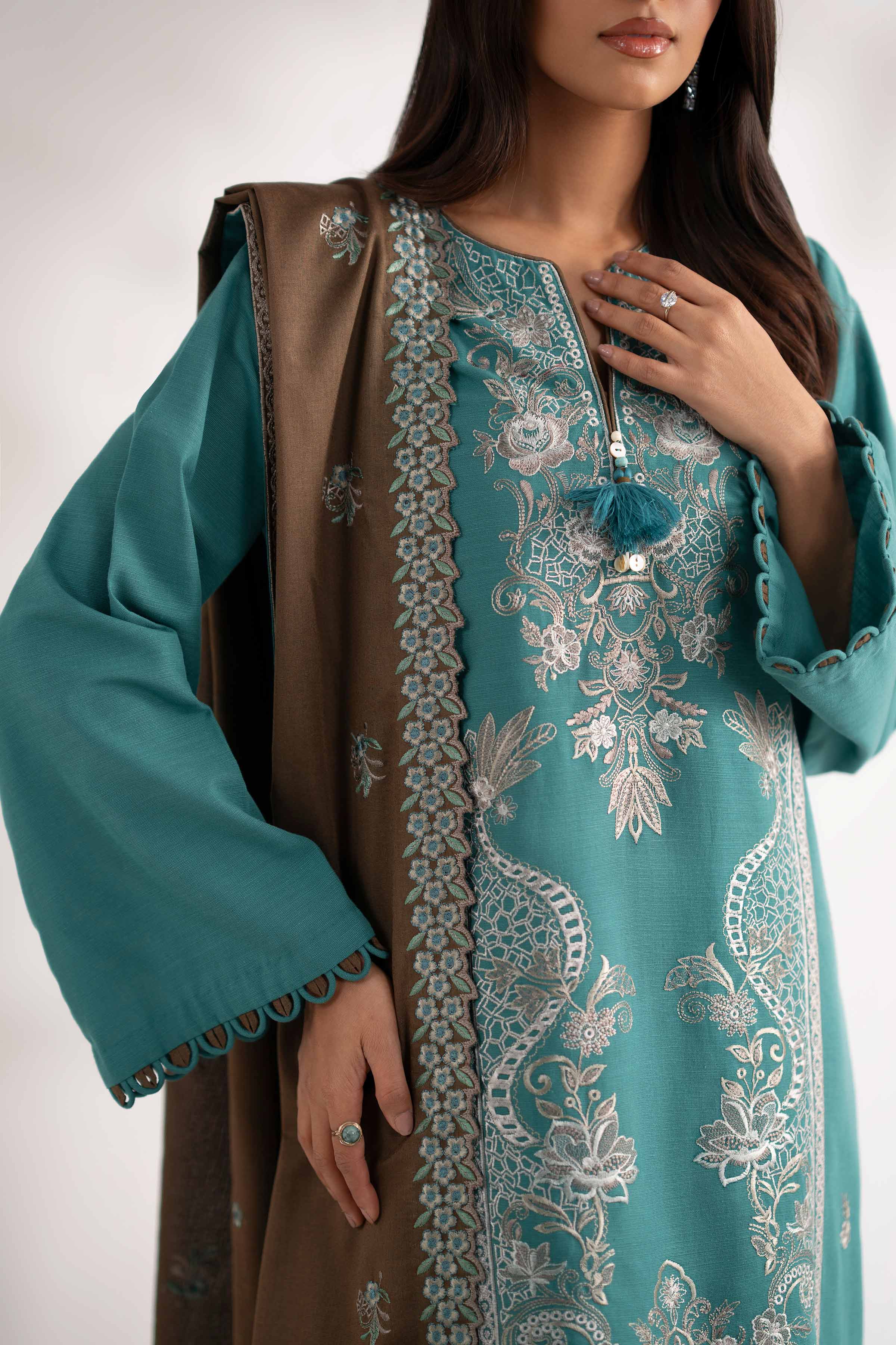 3 Piece - Embroidered Suit - 42502524 for Women - Unstitched Collection | Nishat | Shop Online