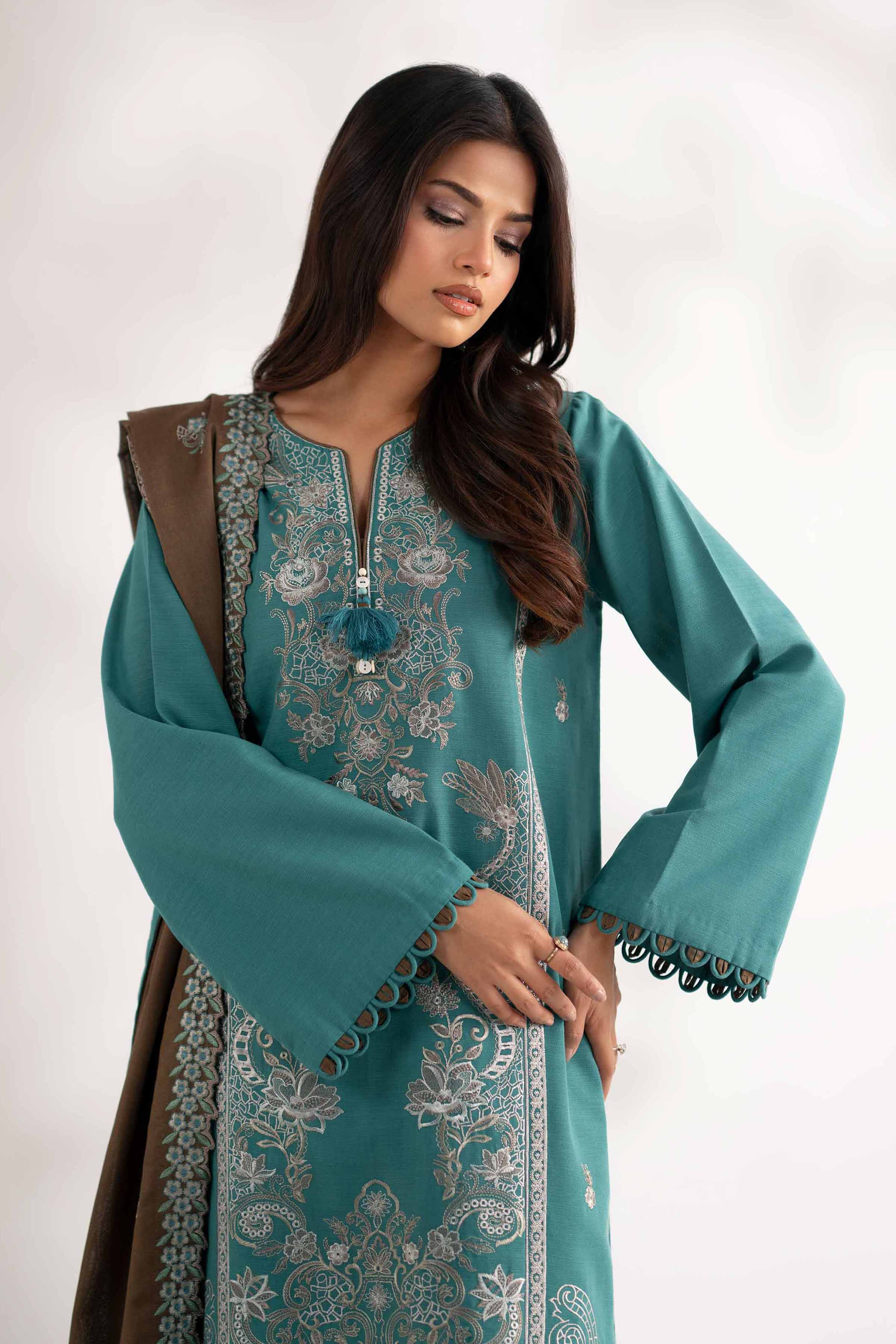 3 Piece - Embroidered Suit - 42502524 for Women - Unstitched Collection | Nishat | Shop Online