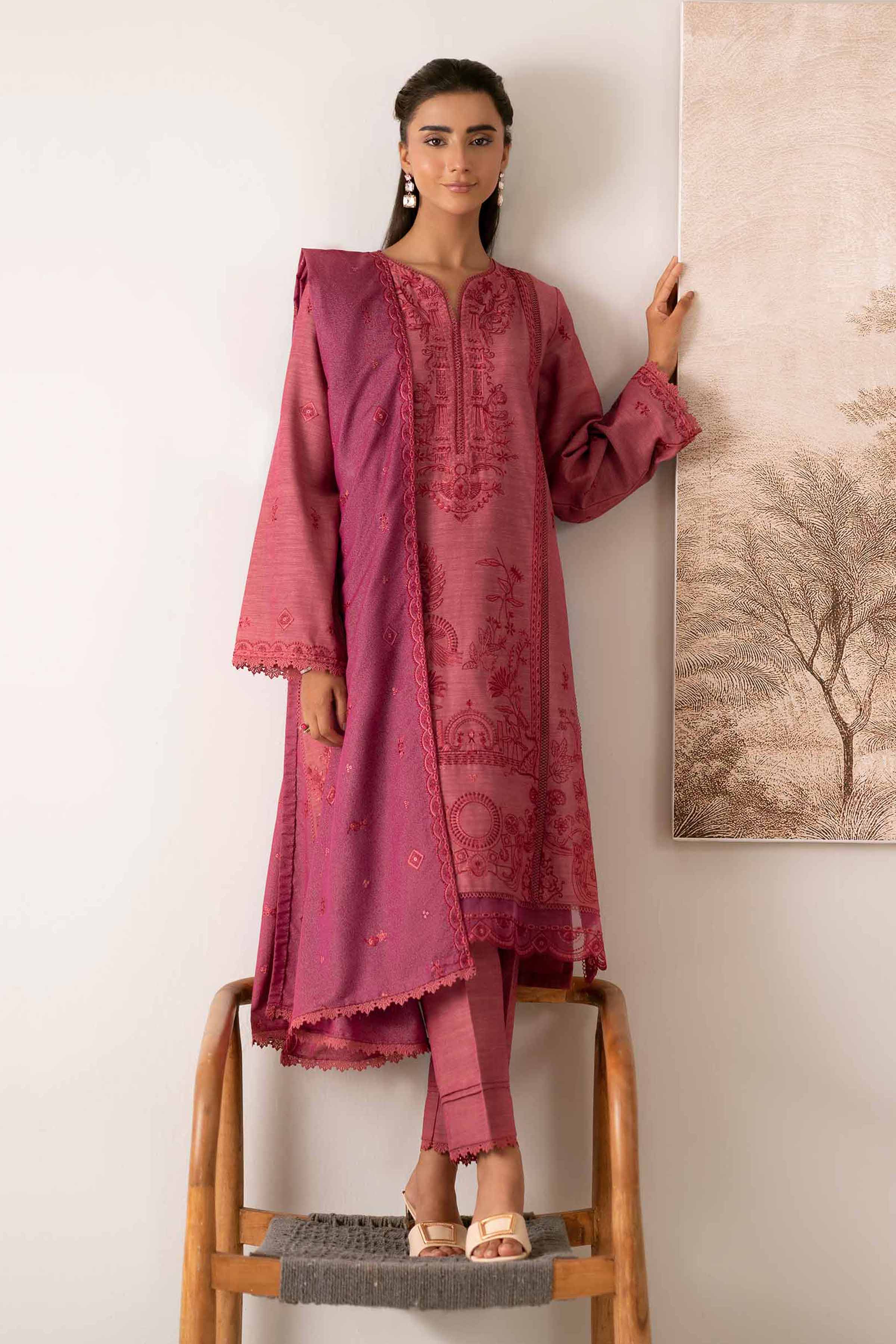 3 Piece - Embroidered Suit - 42502526 for Women - Unstitched Collection | Nishat | Shop Online