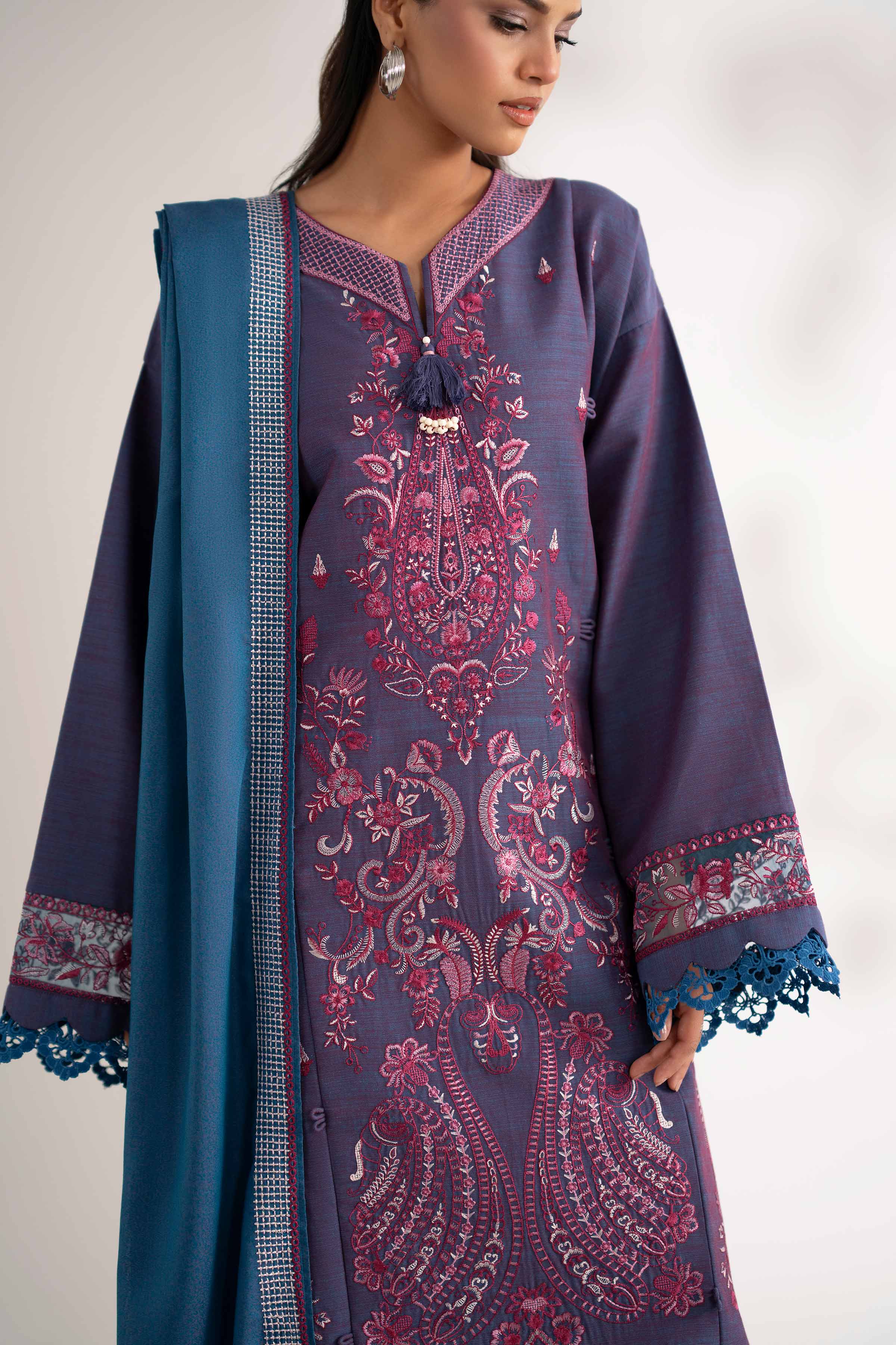 3 Piece - Embroidered Suit - 42502527 for Women - Unstitched Collection | Nishat | Shop Online