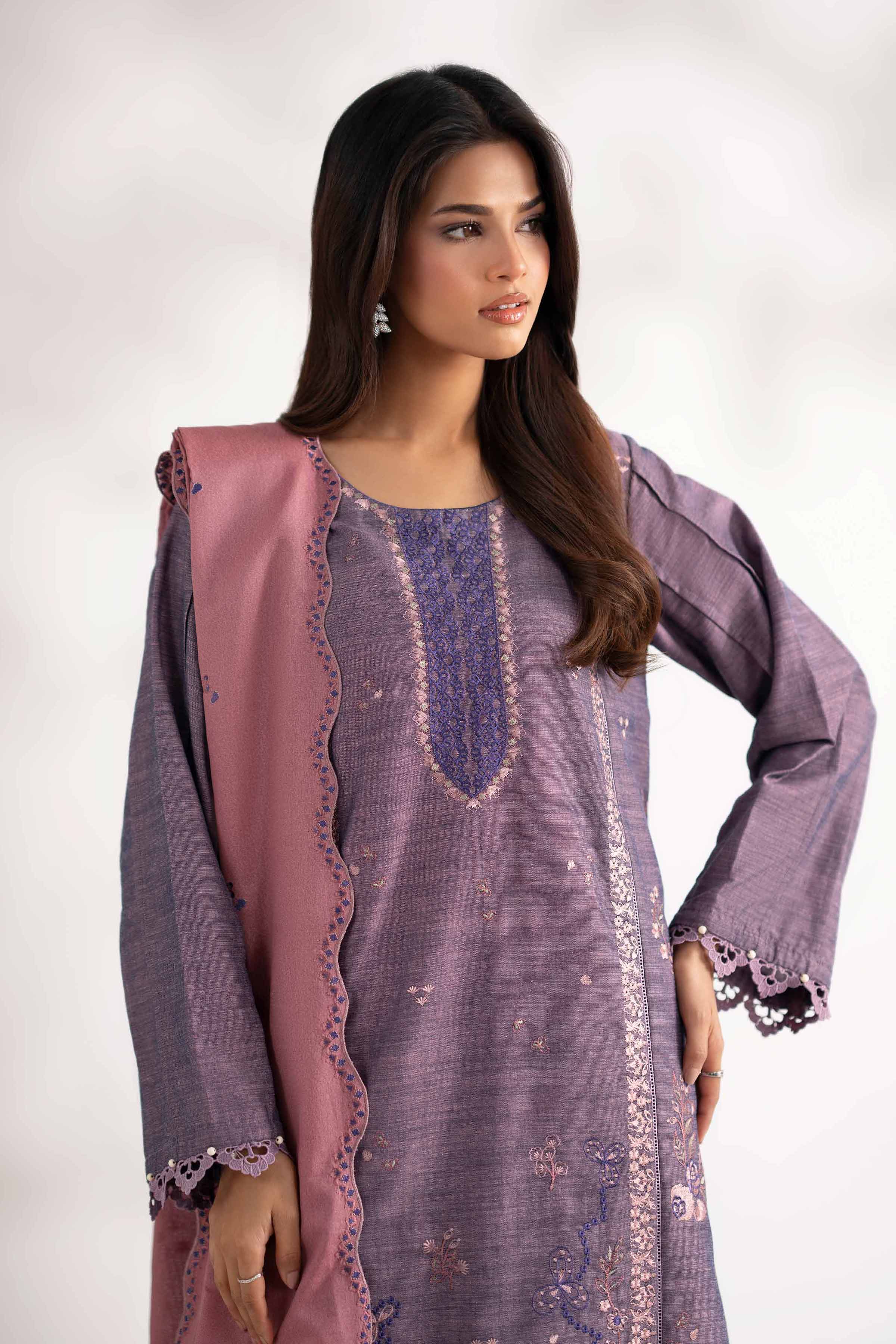 3 Piece - Embroidered Suit - 42502528 for Women - Unstitched Collection | Nishat | Shop Online