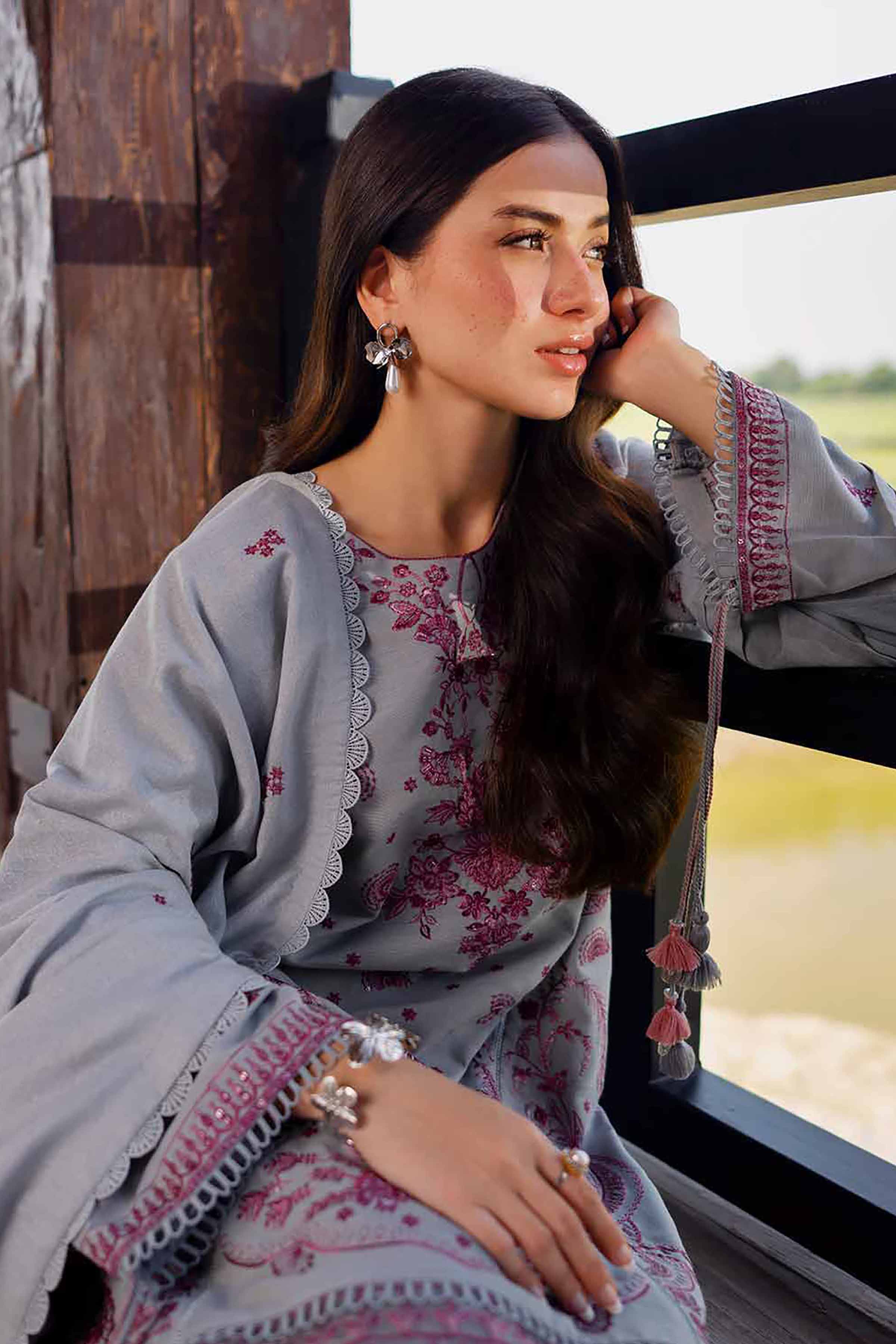 3 Piece - Embroidered Suit - 42502529 for Women - Unstitched Collection | Nishat | Shop Online