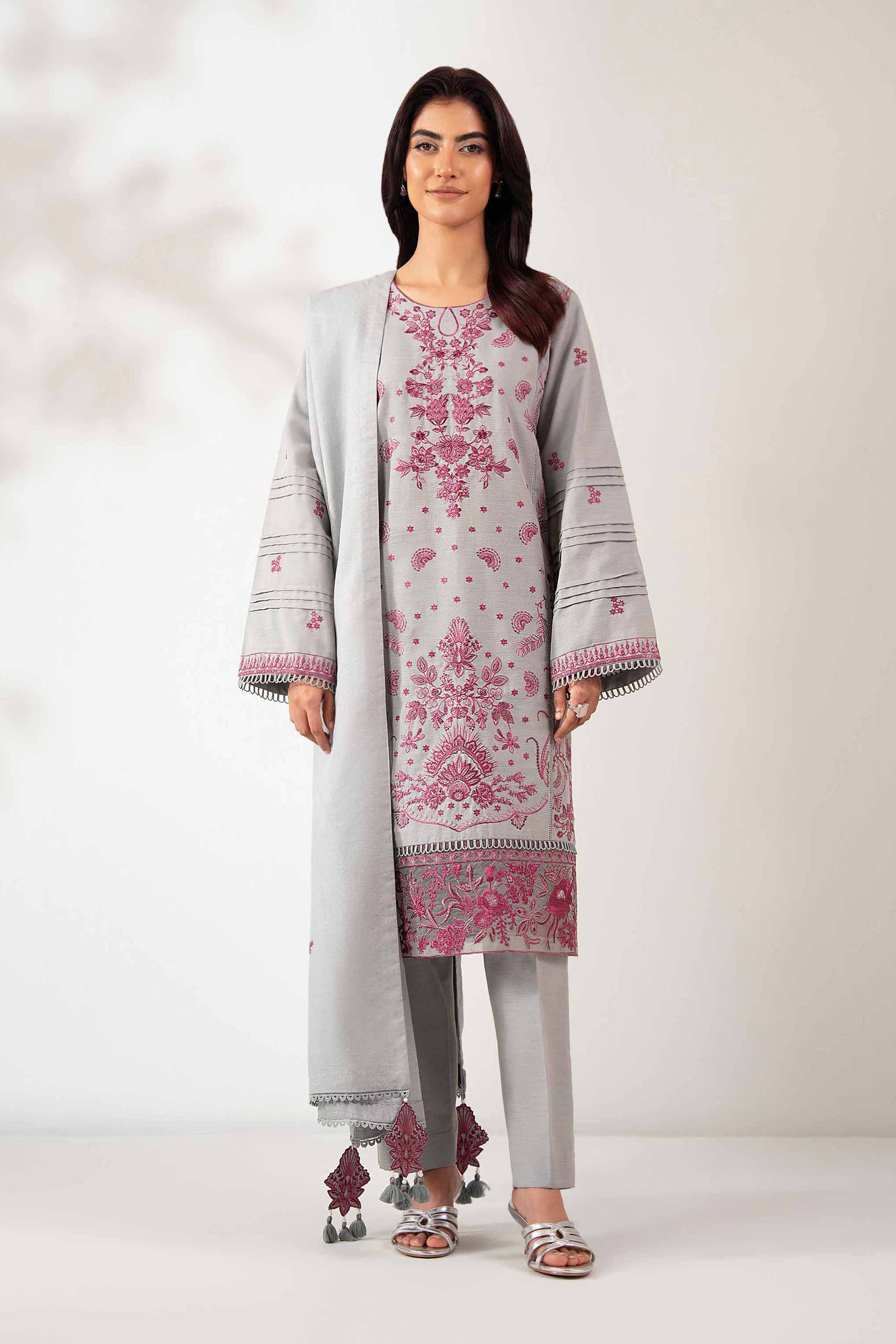 3 Piece - Embroidered Suit - 42502529 for Women - Unstitched Collection | Nishat | Shop Online
