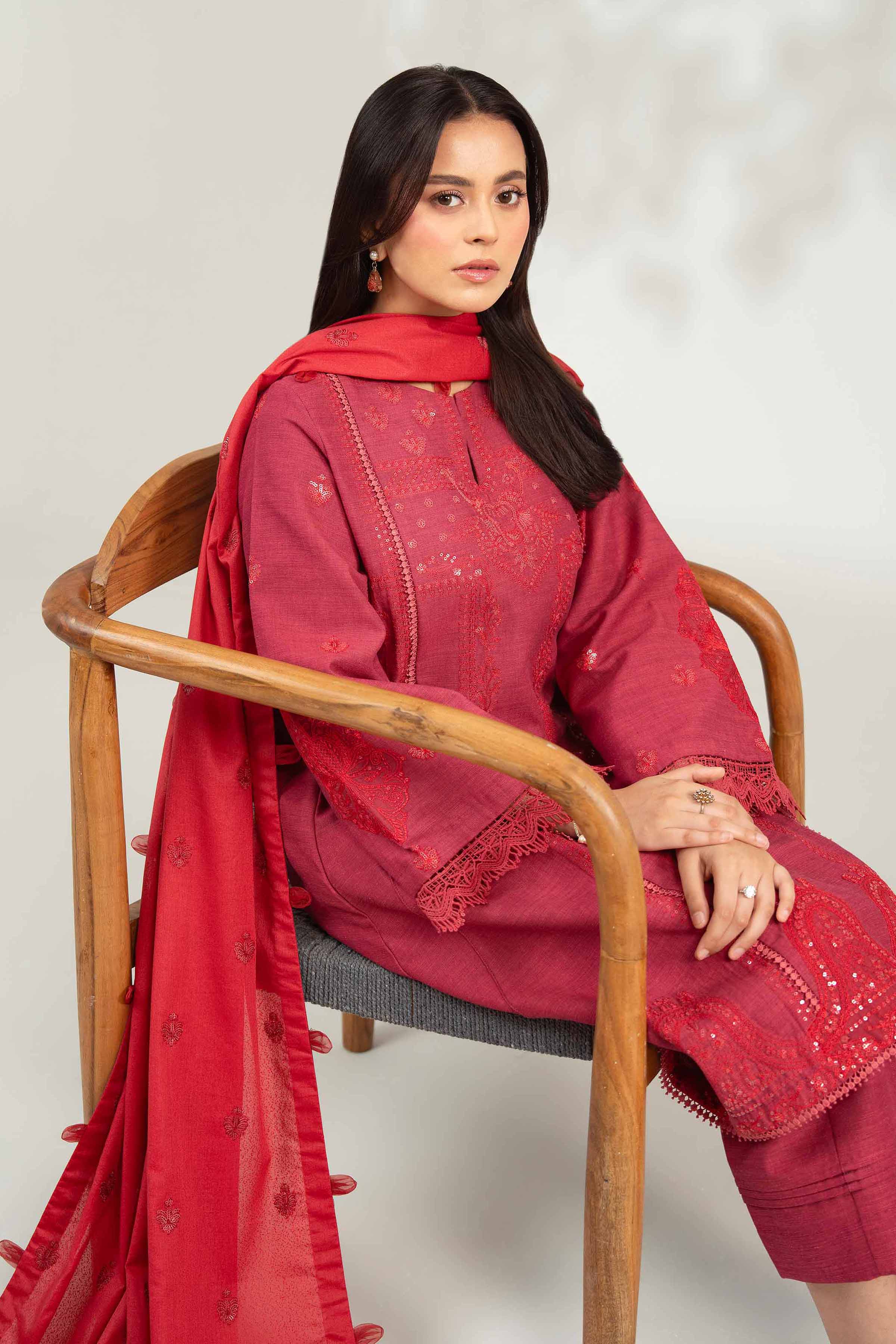 3 Piece - Embroidered Suit - 42502531 for Women - Unstitched Collection | Nishat | Shop Online