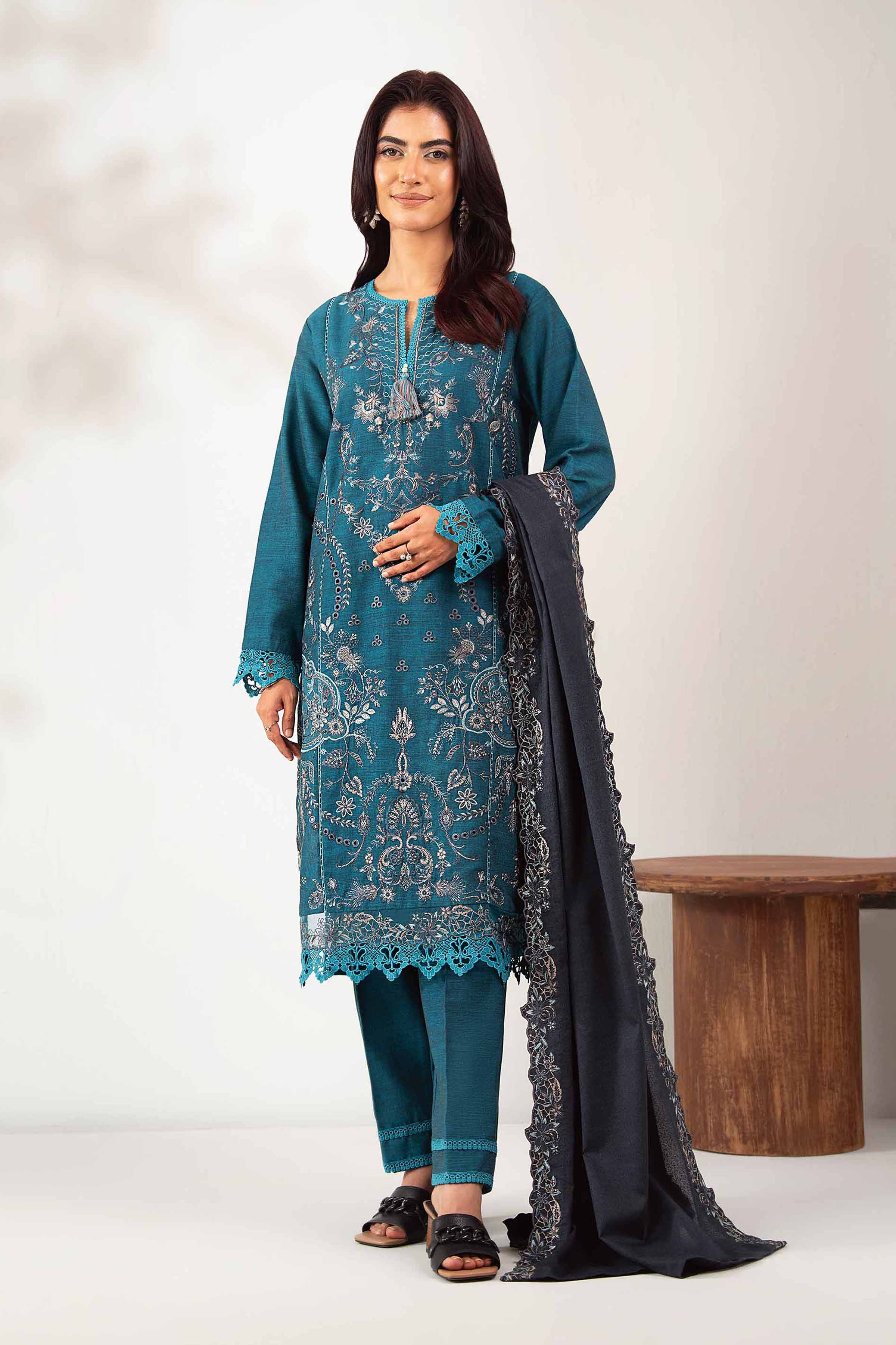 3 Piece - Embroidered Suit - 42502532 for Women - Unstitched Collection | Nishat | Shop Online