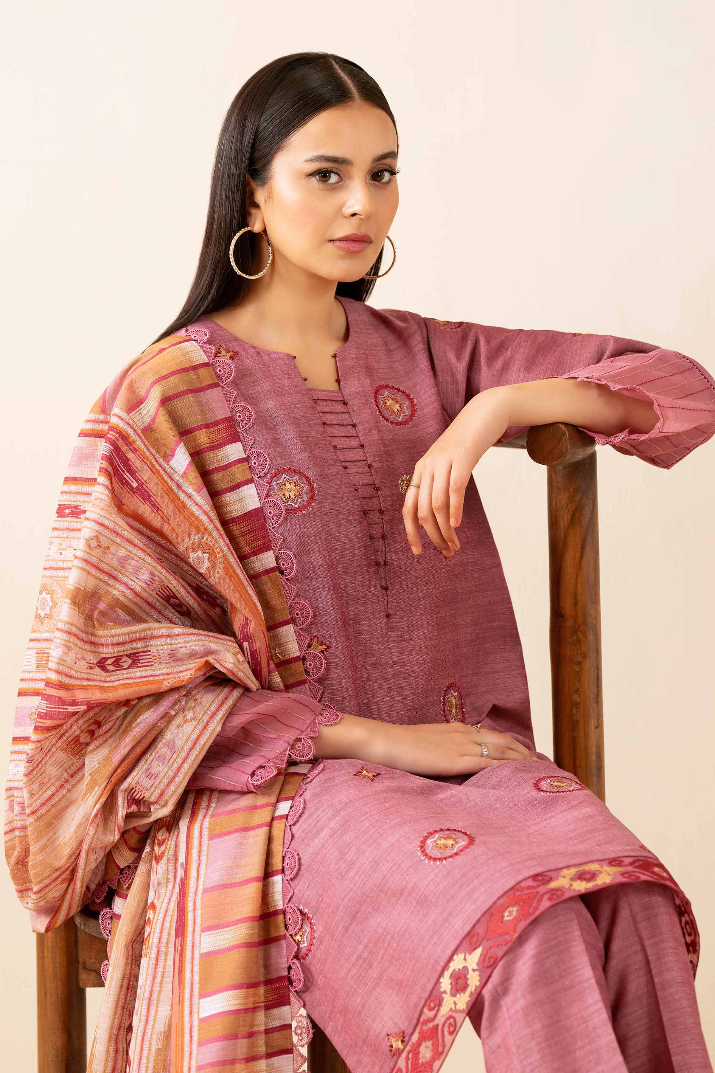 3 Piece - Printed Embroidered Suit - 42502534 for Women - Unstitched Collection | Nishat | Shop Online