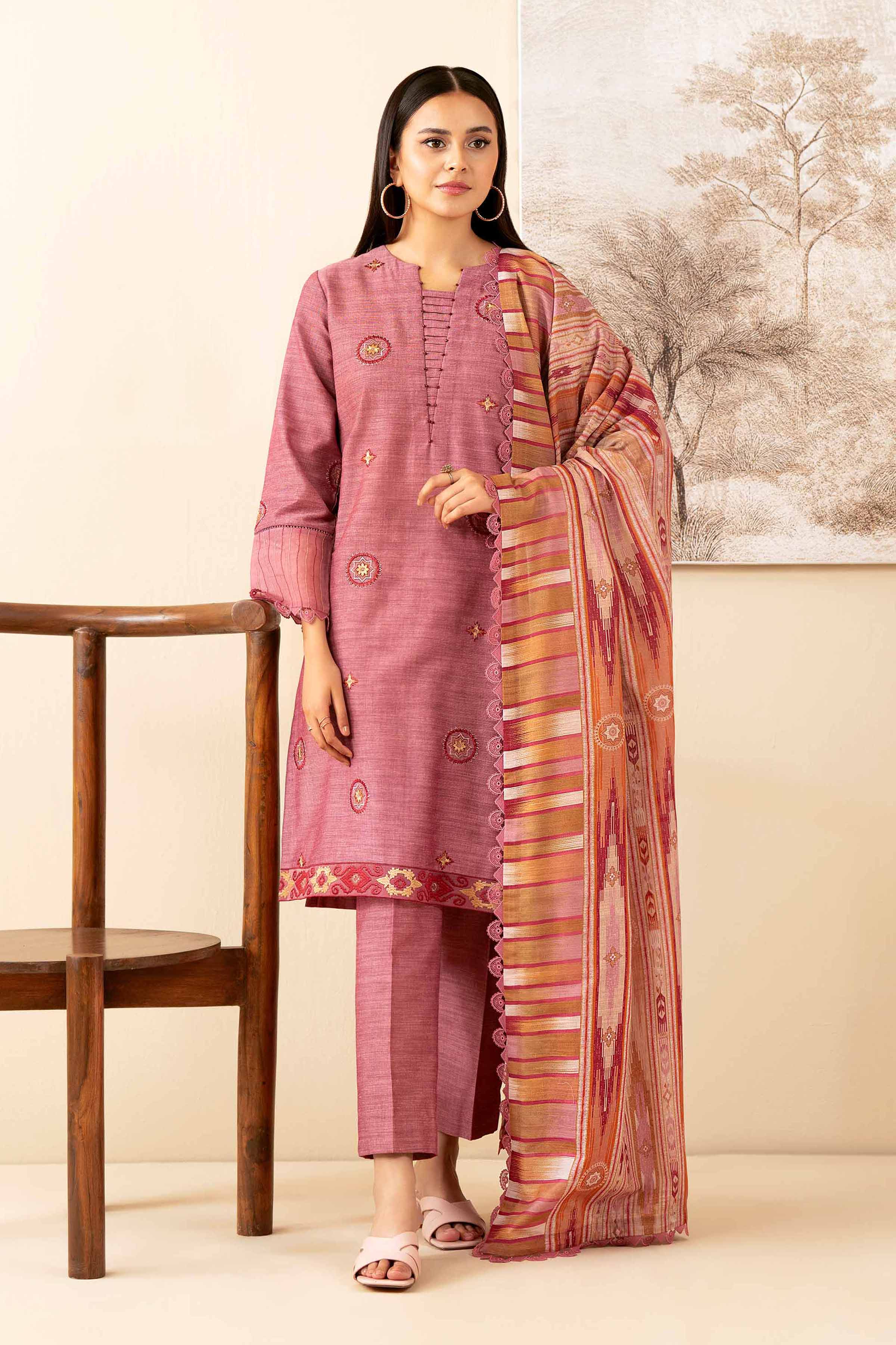 3 Piece - Printed Embroidered Suit - 42502534 for Women - Unstitched Collection | Nishat | Shop Online