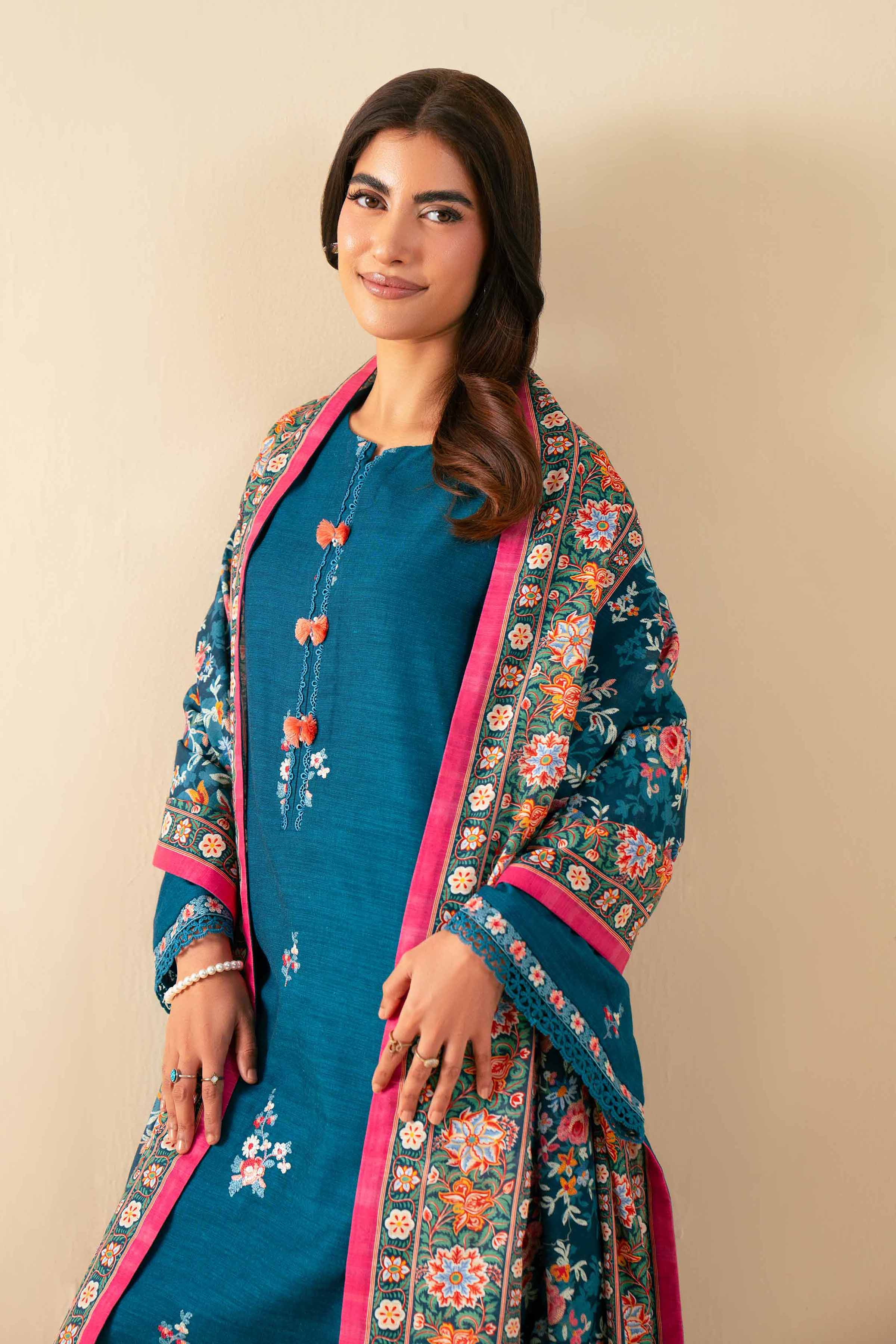 3 Piece - Printed Embroidered Suit - 42502535 for Women - Unstitched Collection | Nishat | Shop Online