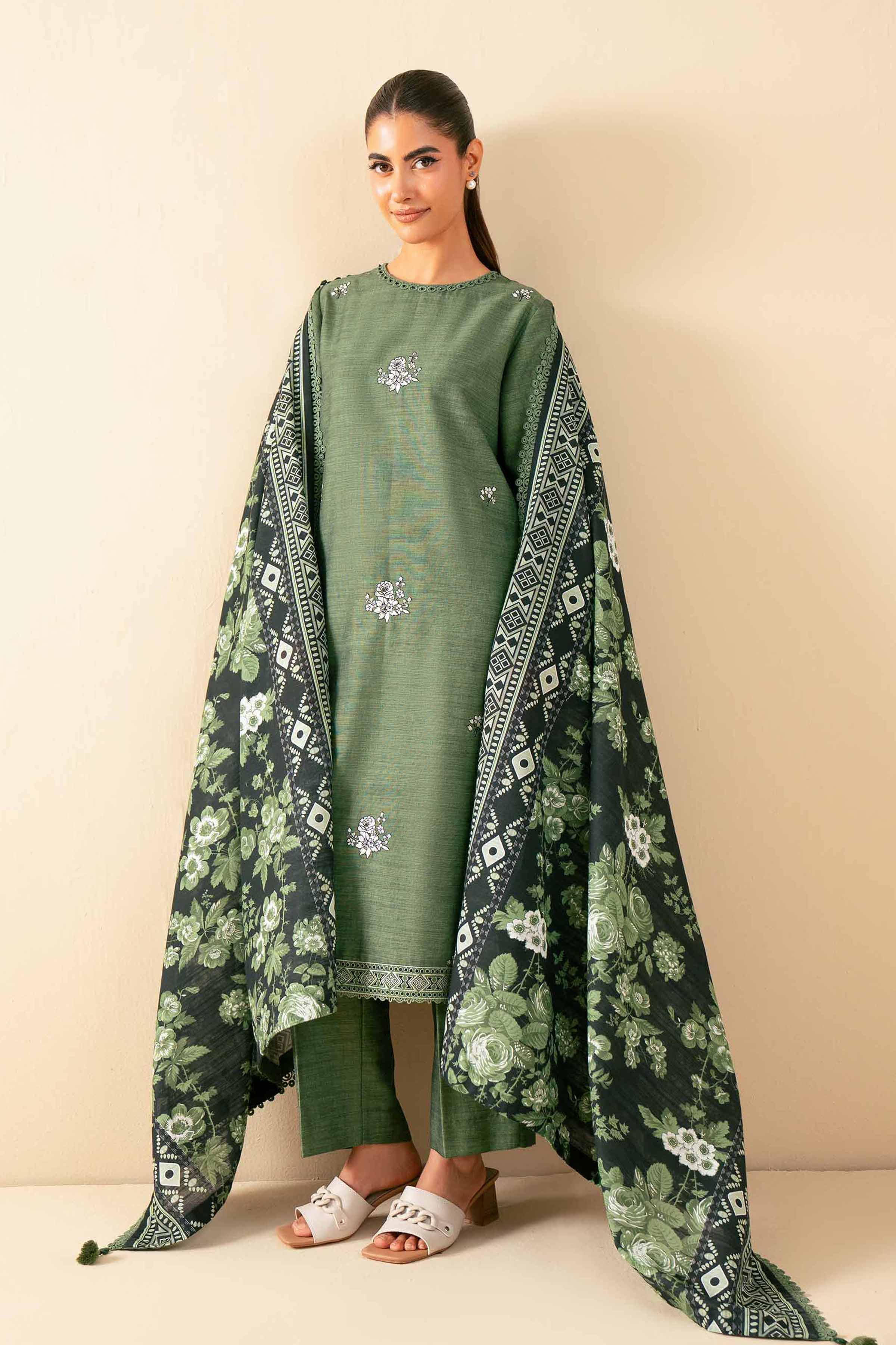 3 Piece - Printed Embroidered Suit - 42502536 for Women - Unstitched Collection | Nishat | Shop Online