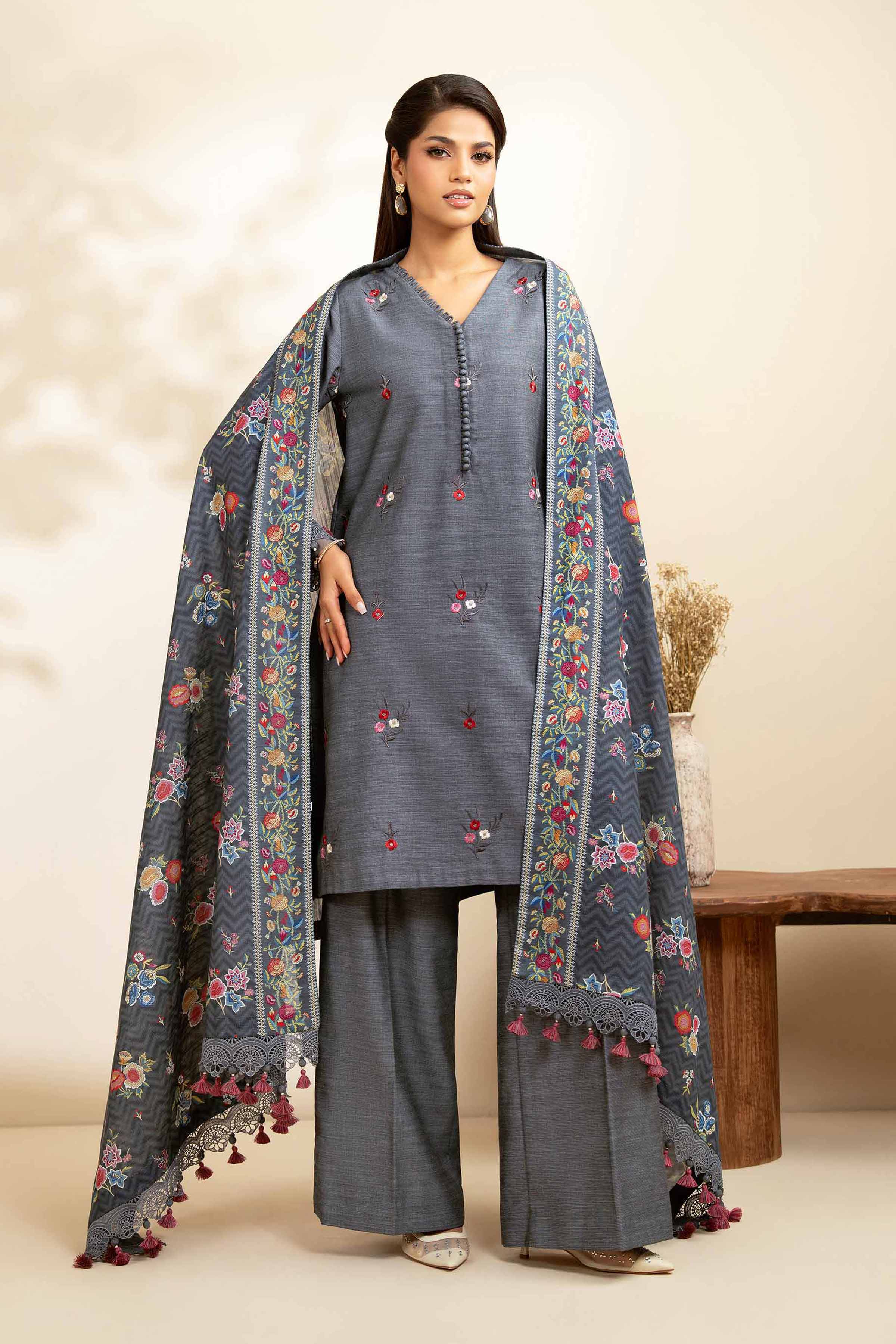 3 Piece - Printed Embroidered Suit - 42502537 for Women - Unstitched Collection | Nishat | Shop Online