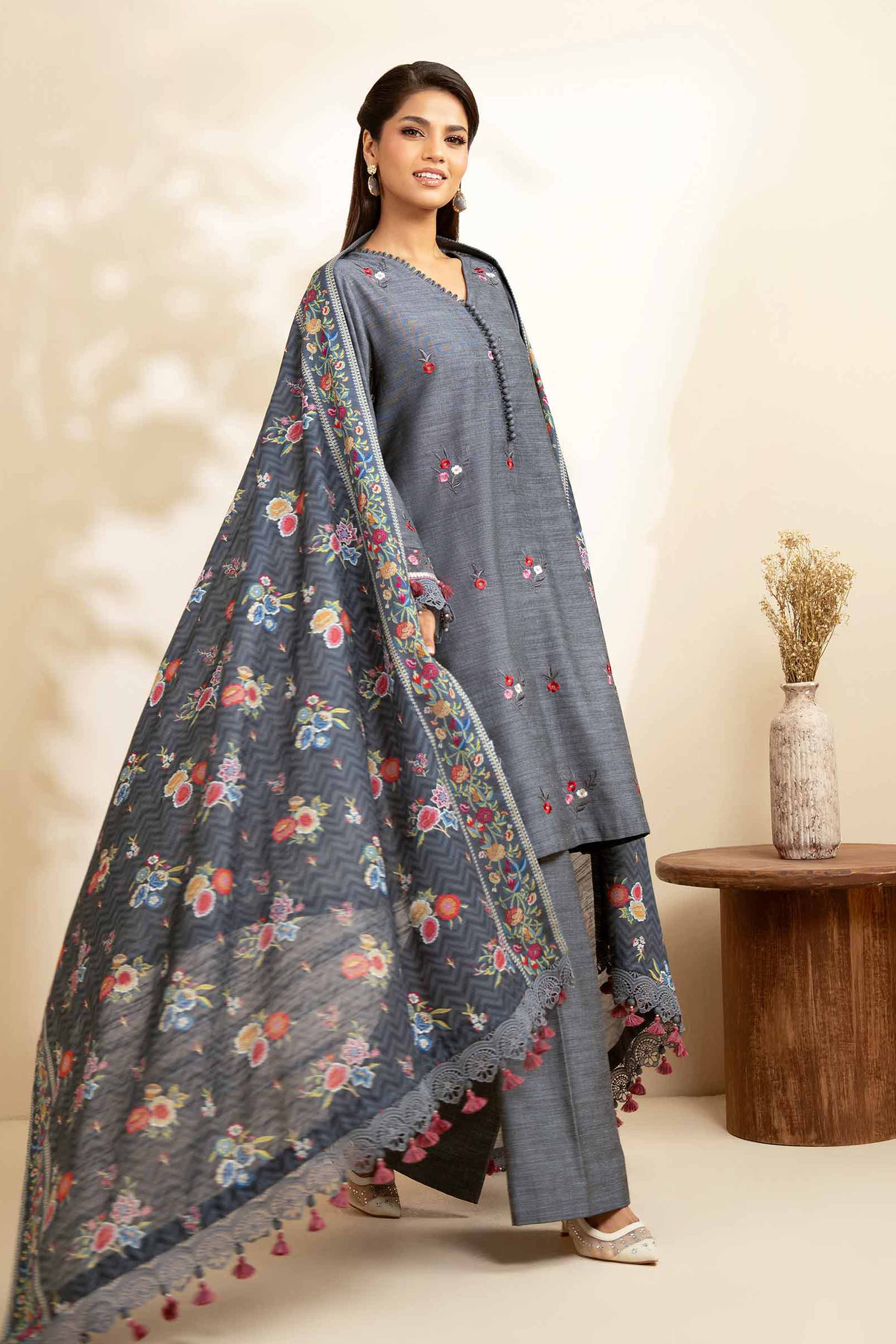 3 Piece - Printed Embroidered Suit - 42502537 for Women - Unstitched Collection | Nishat | Shop Online