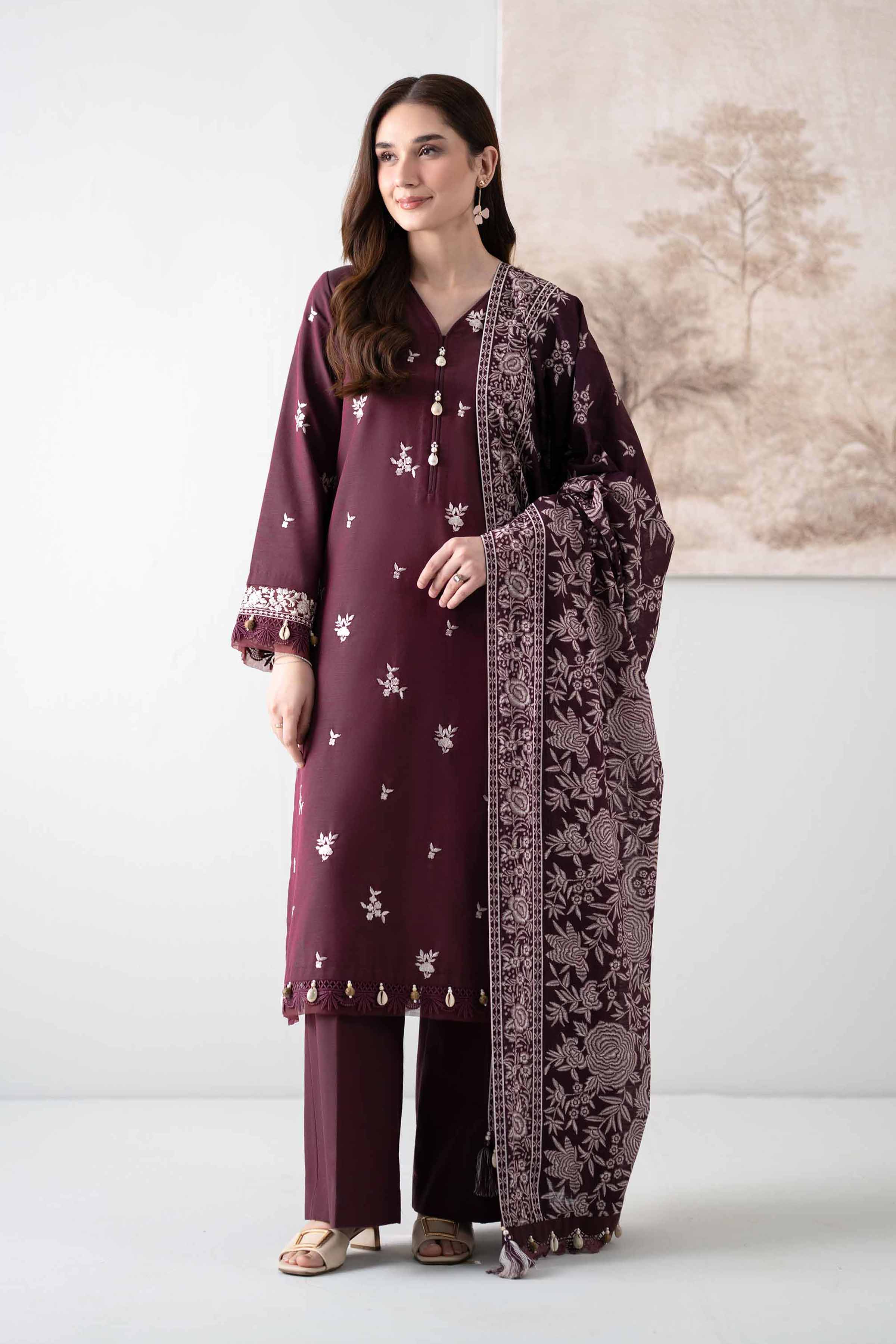 3 Piece - Printed Embroidered Suit - 42502540 for Women - Unstitched Collection | Nishat | Shop Online