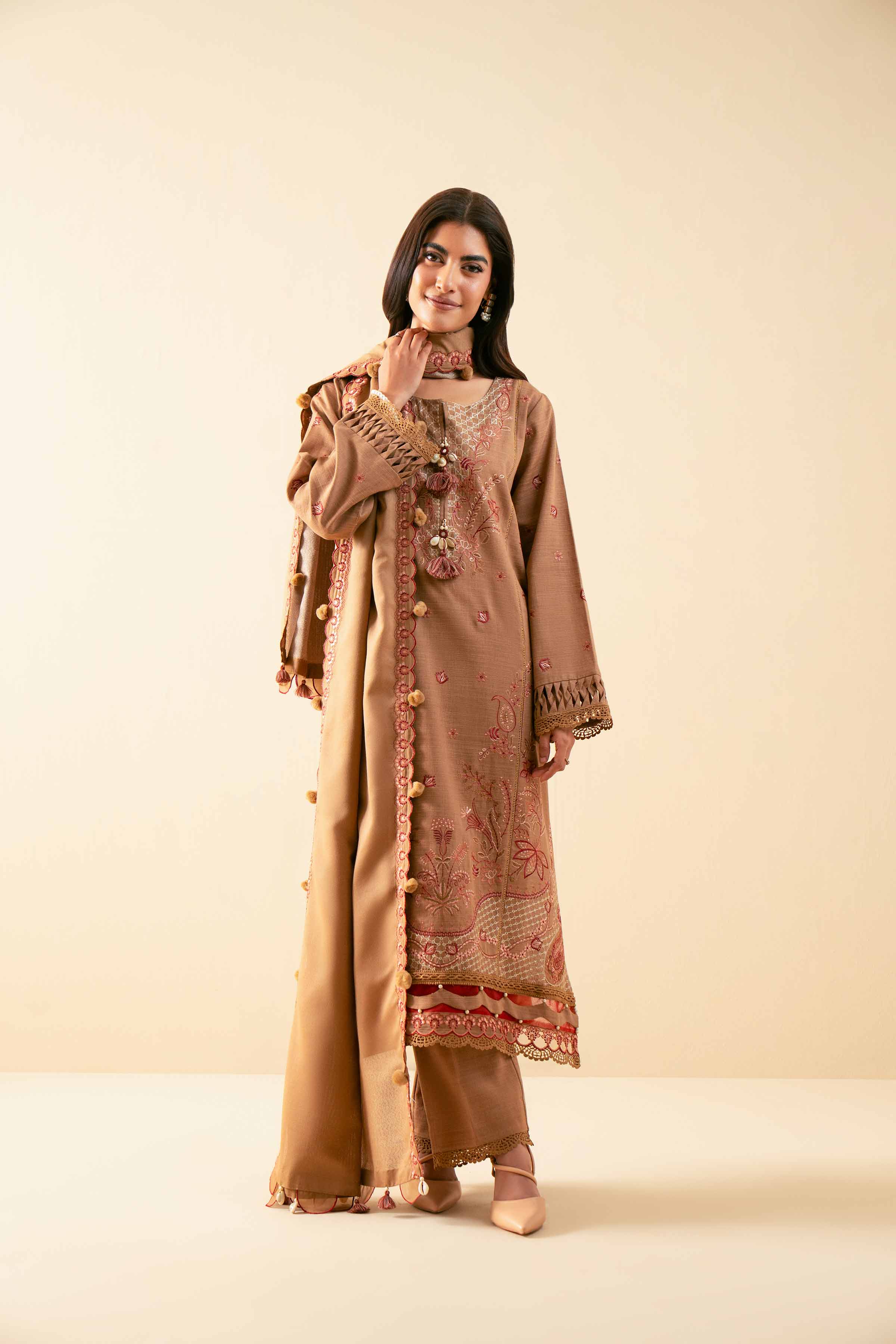 3 Piece - Embroidered Suit - 42502564 for Women - Unstitched Collection | Nishat | Shop Online
