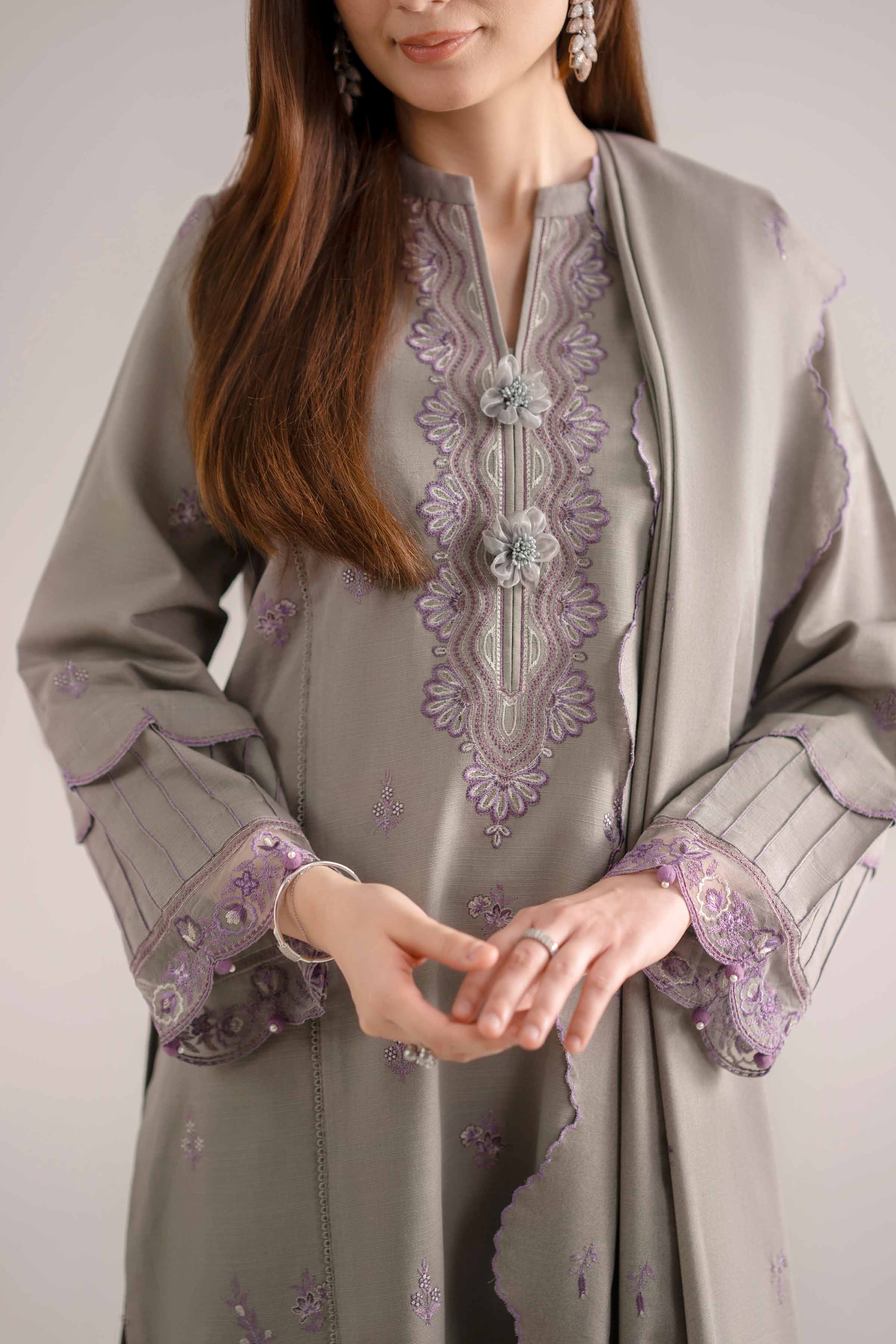 3 Piece - Embroidered Suit - 42502567 for Women - Unstitched Collection | Nishat | Shop Online