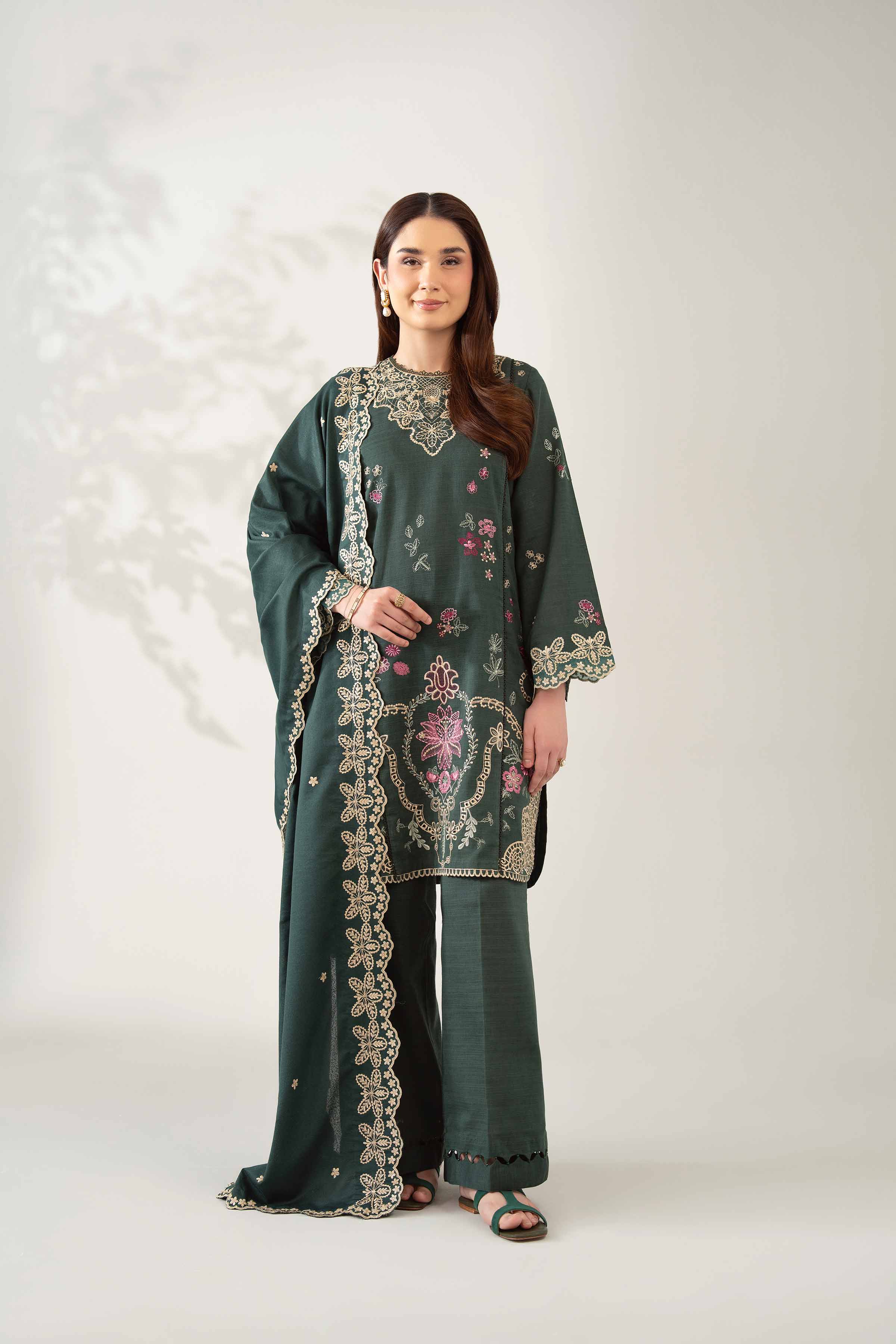 3 Piece - Embroidered Suit - 42502571 for Women - Unstitched Collection | Nishat | Shop Online