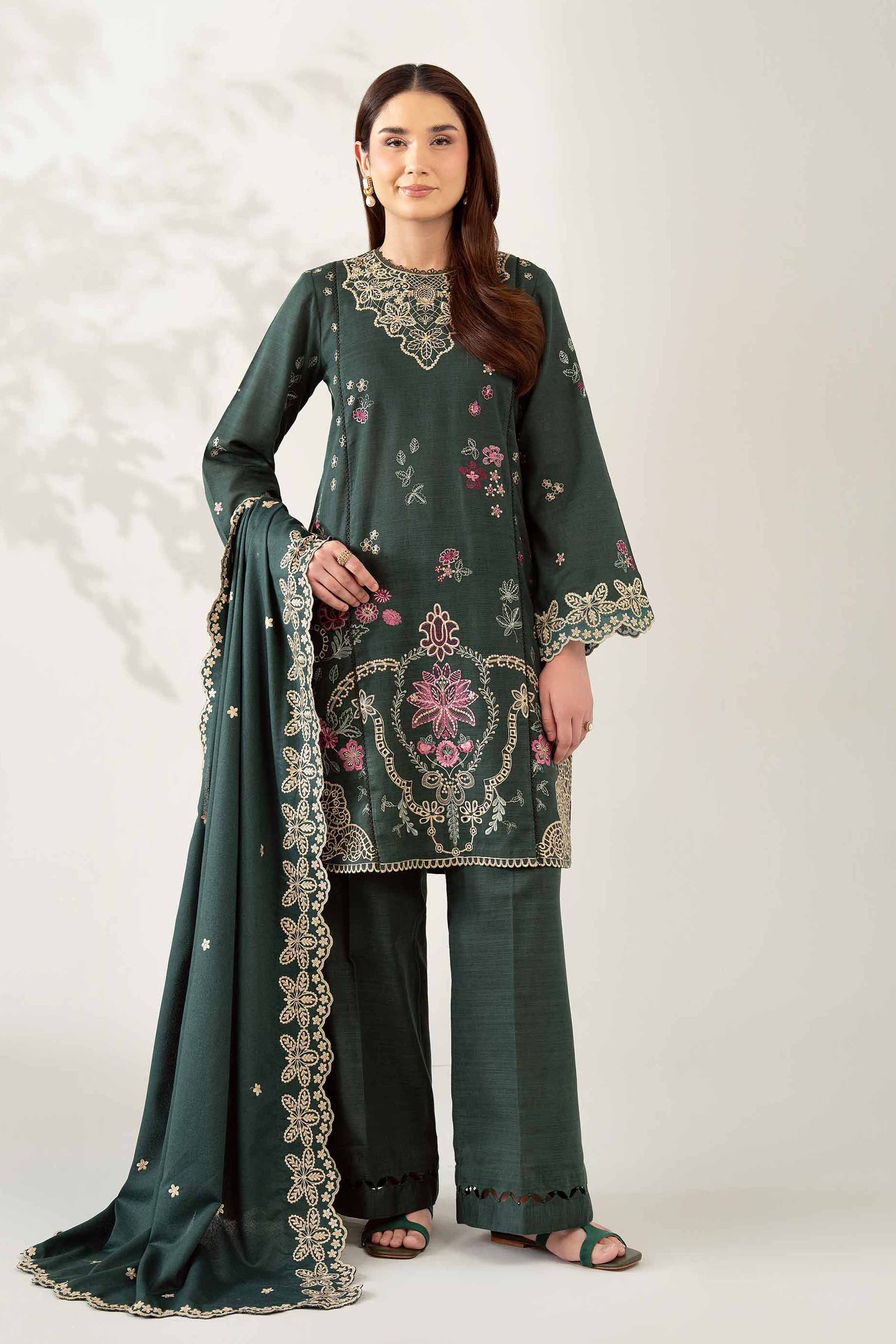 3 Piece - Embroidered Suit - 42502571 for Women - Unstitched Collection | Nishat | Shop Online