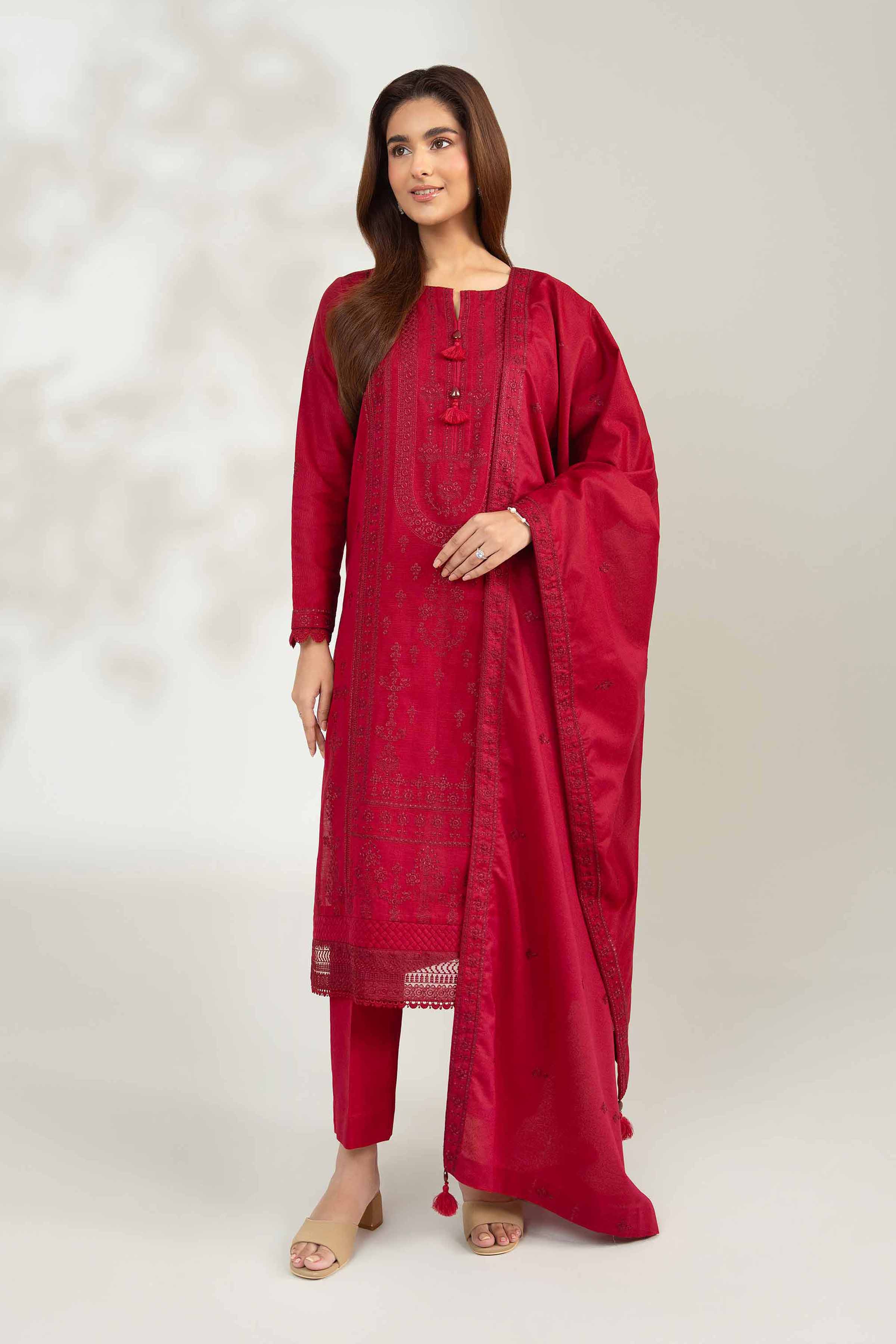 3 Piece - Embroidered Suit - 42502572 for Women - Unstitched Collection | Nishat | Shop Online