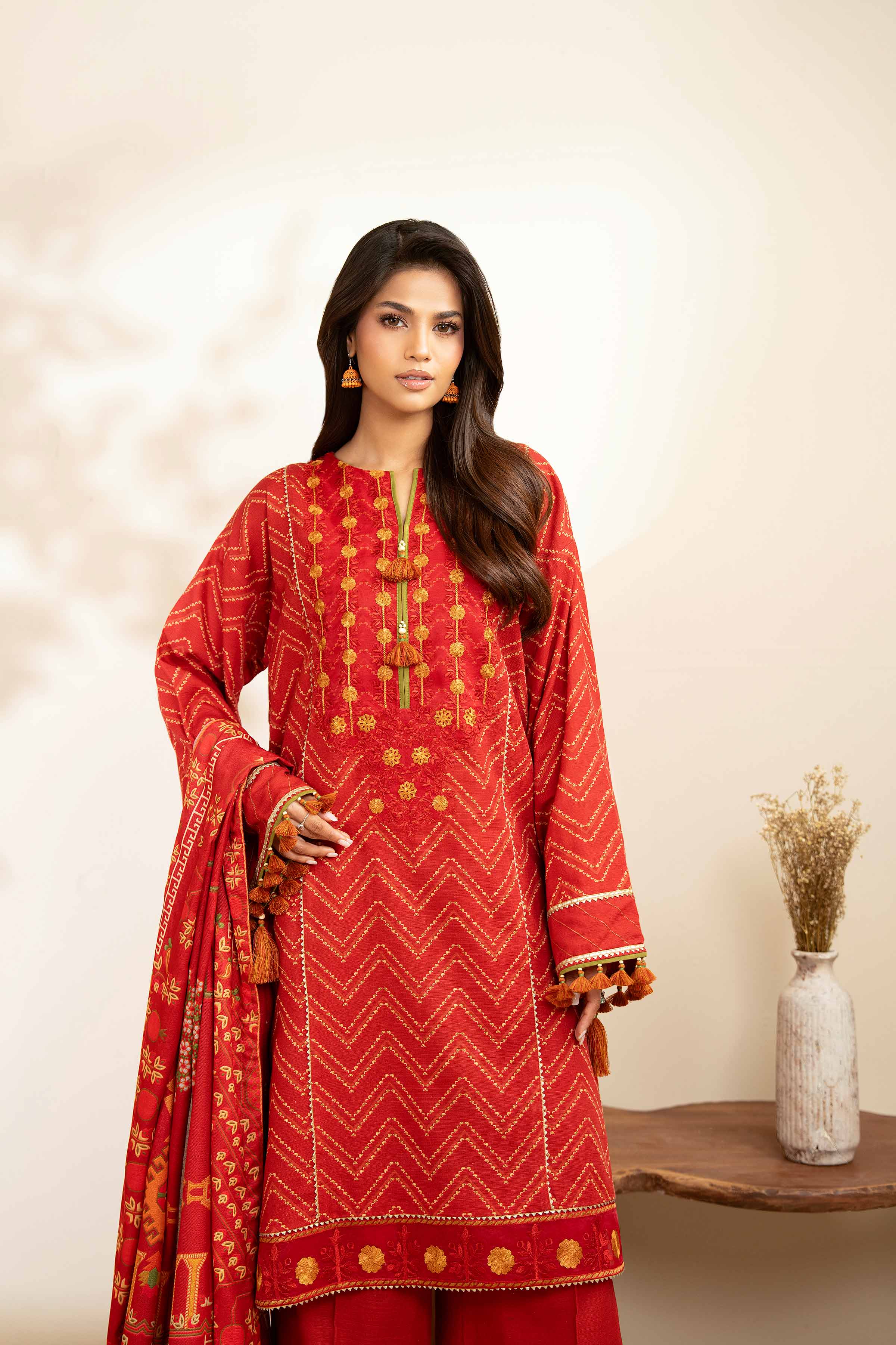 3 Piece - Digital Printed Embroidered Suit - 42502579 for Women - Unstitched Collection | Nishat | Shop Online