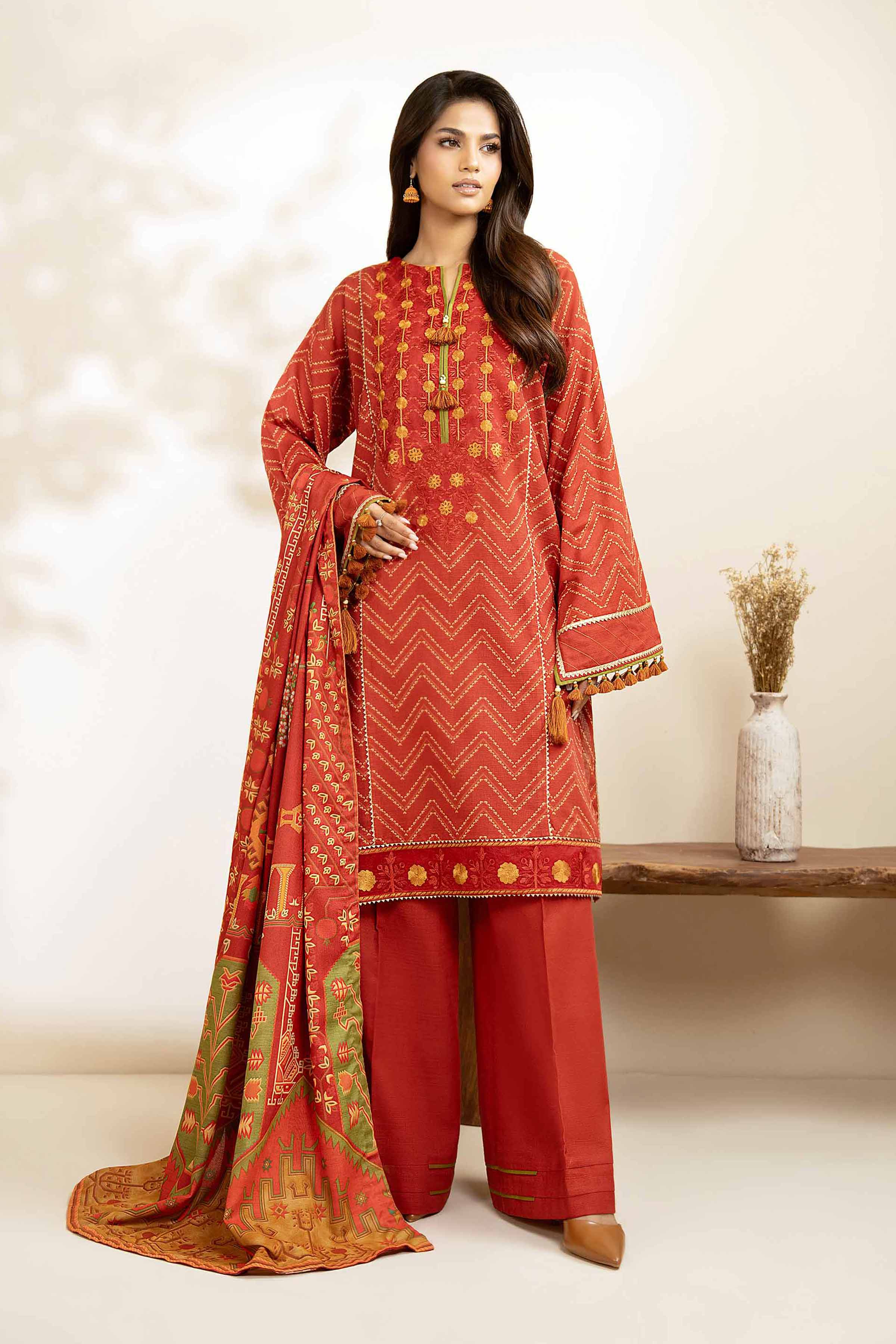 3 Piece - Digital Printed Embroidered Suit - 42502579 for Women - Unstitched Collection | Nishat | Shop Online