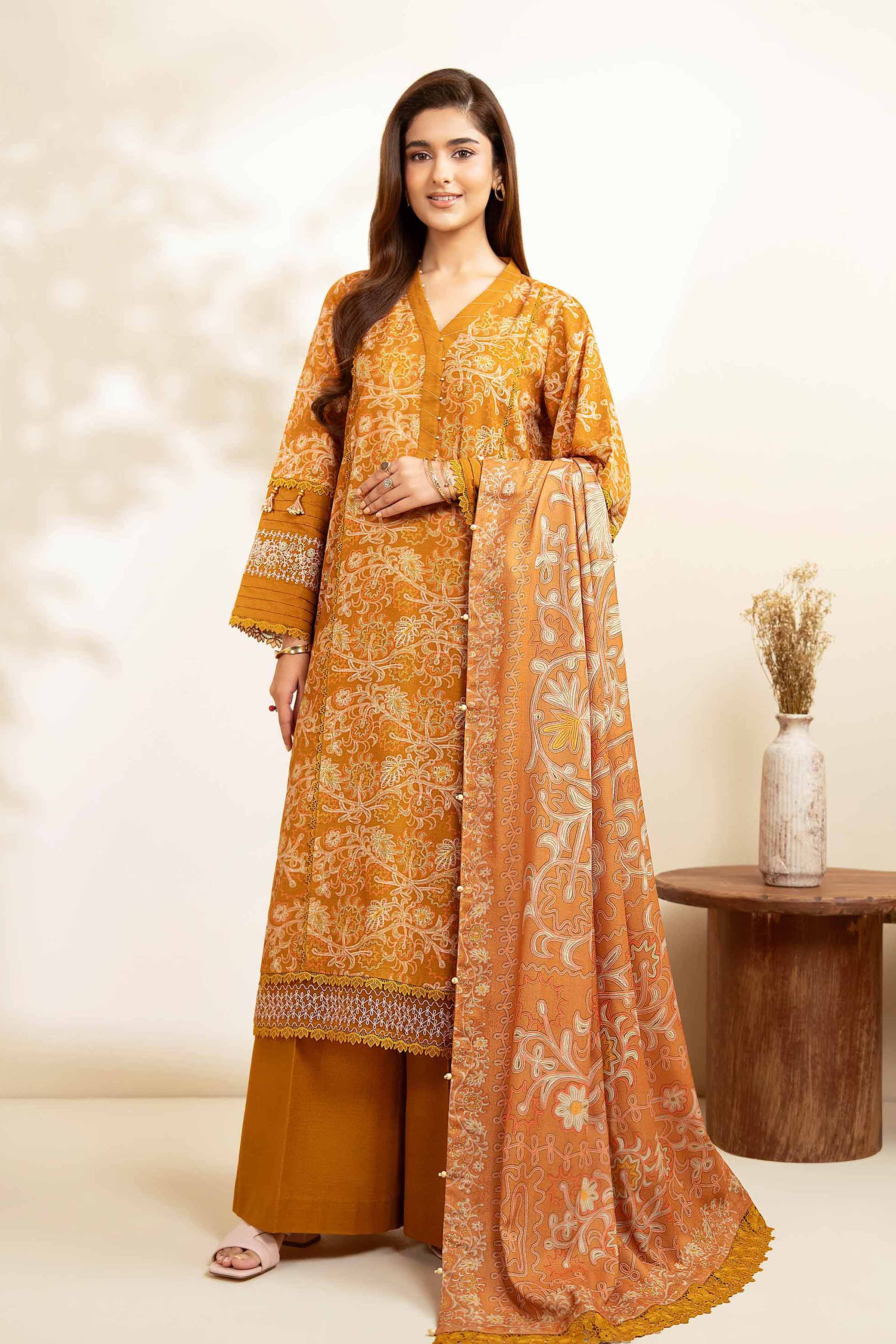 3 Piece - Digital Printed Embroidered Suit - 42502581 for Women - Unstitched Collection | Nishat | Shop Online