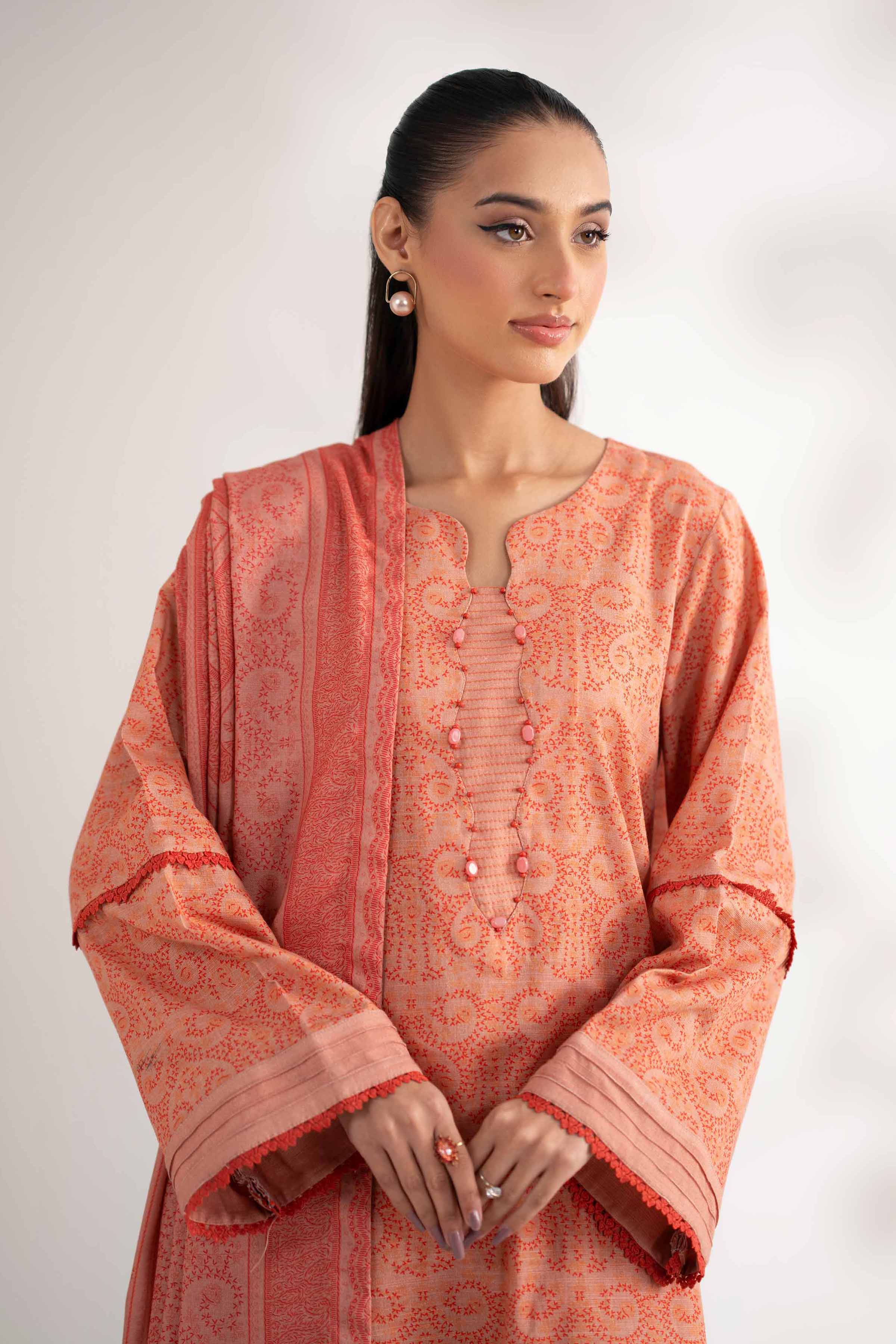 3 Piece - Digital Printed Embroidered Suit - 42502583 for Women - Unstitched Collection | Nishat | Shop Online