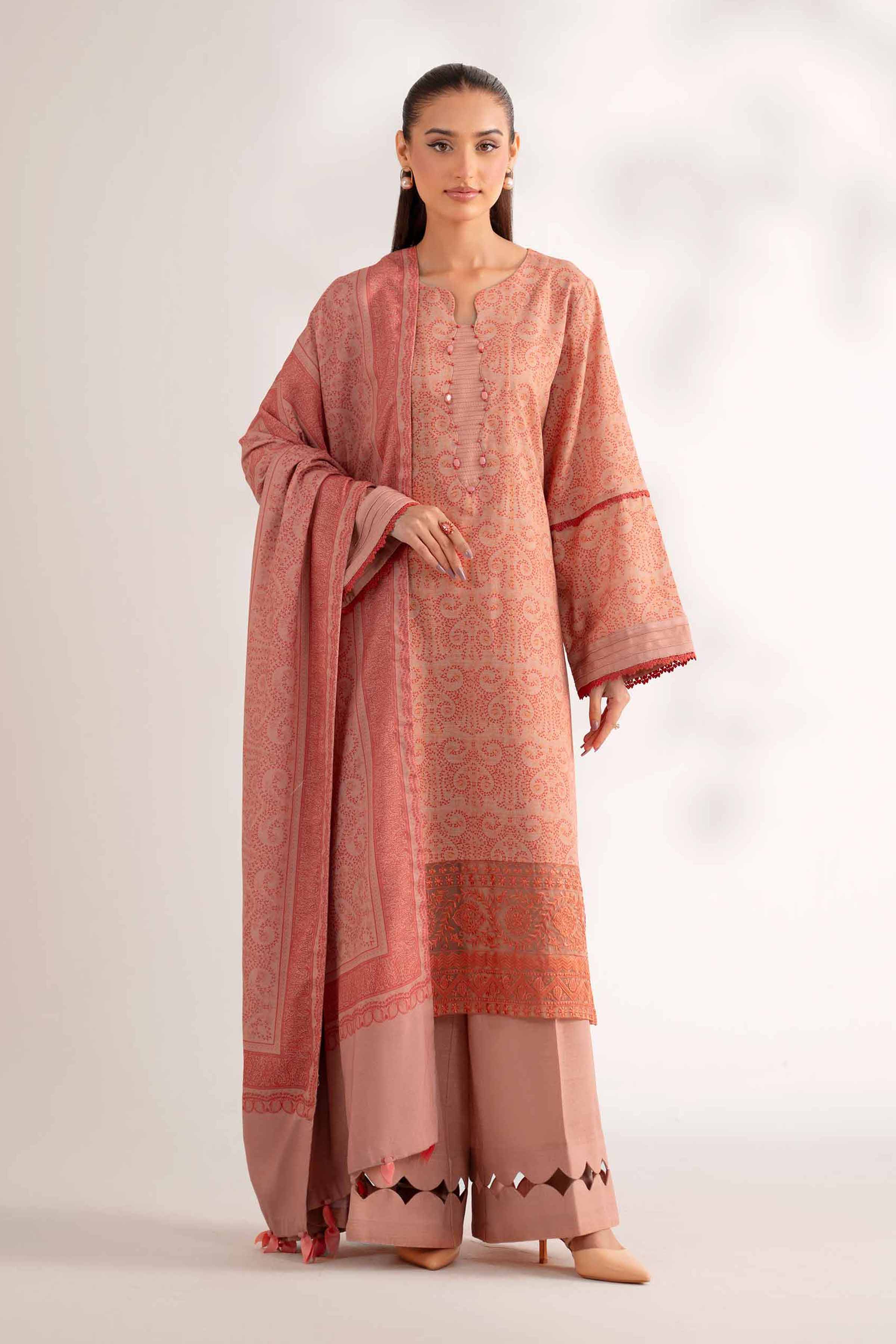 3 Piece - Digital Printed Embroidered Suit - 42502583 for Women - Unstitched Collection | Nishat | Shop Online