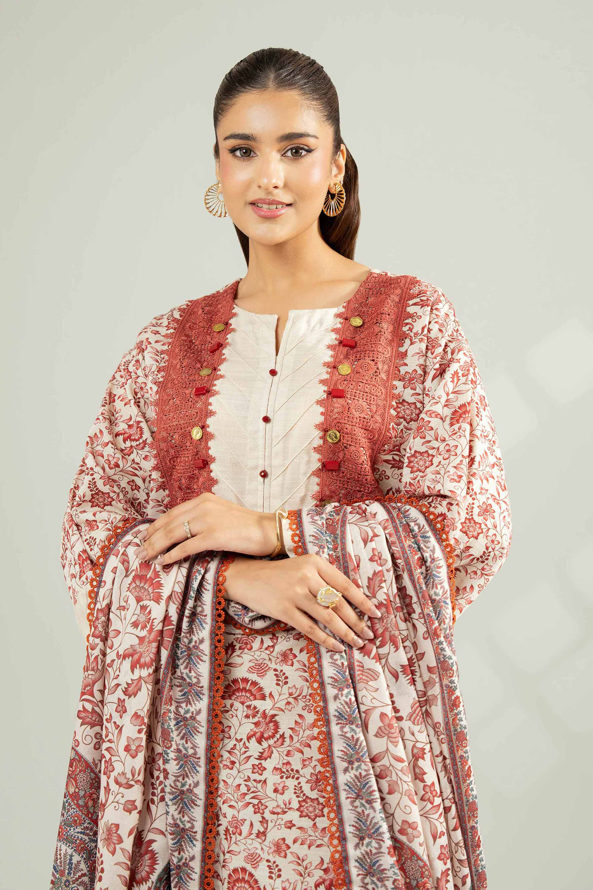 3 Piece - Digital Printed Suit - 42502588 for Women - Unstitched Collection | Nishat | Shop Online