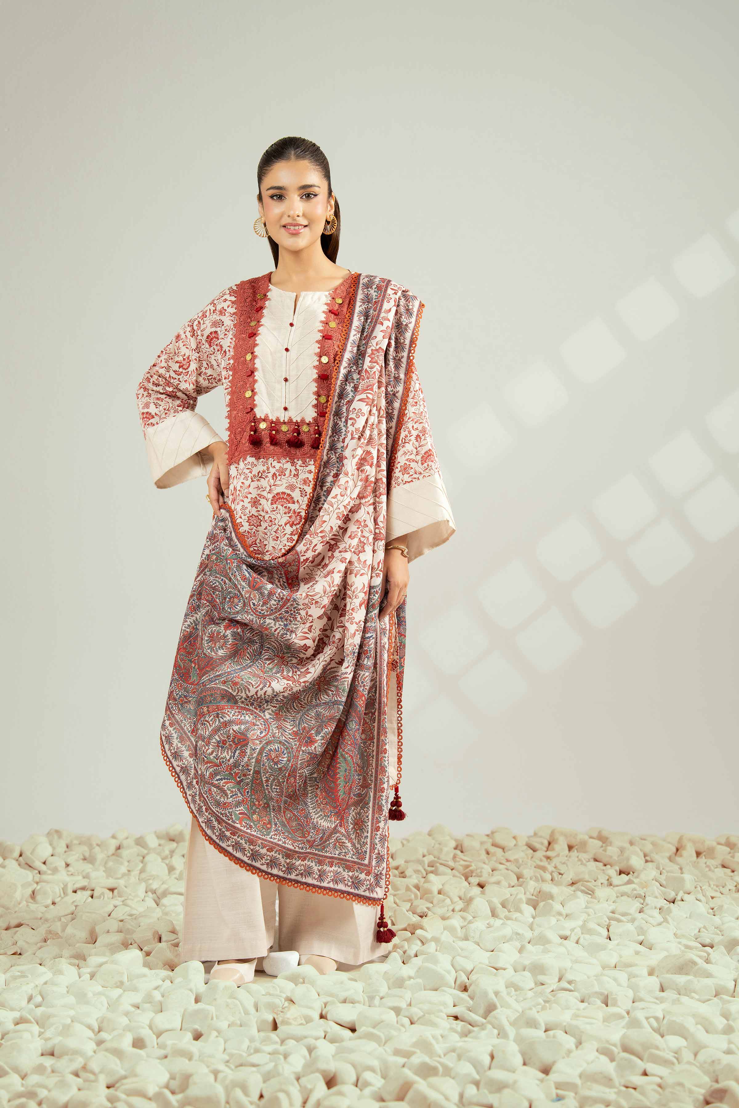 3 Piece - Digital Printed Suit - 42502588 for Women - Unstitched Collection | Nishat | Shop Online