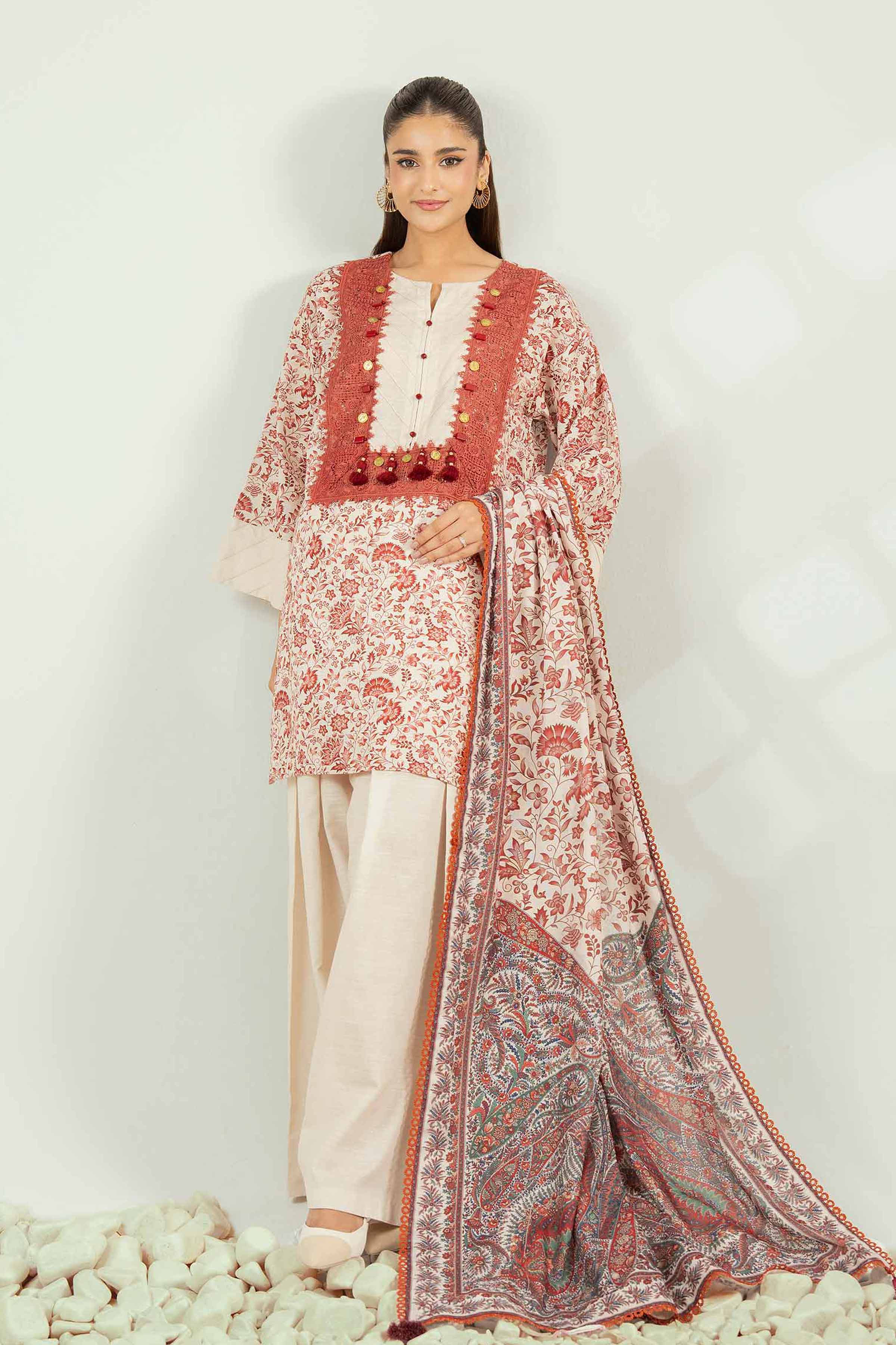 3 Piece - Digital Printed Suit - 42502588 for Women - Unstitched Collection | Nishat | Shop Online