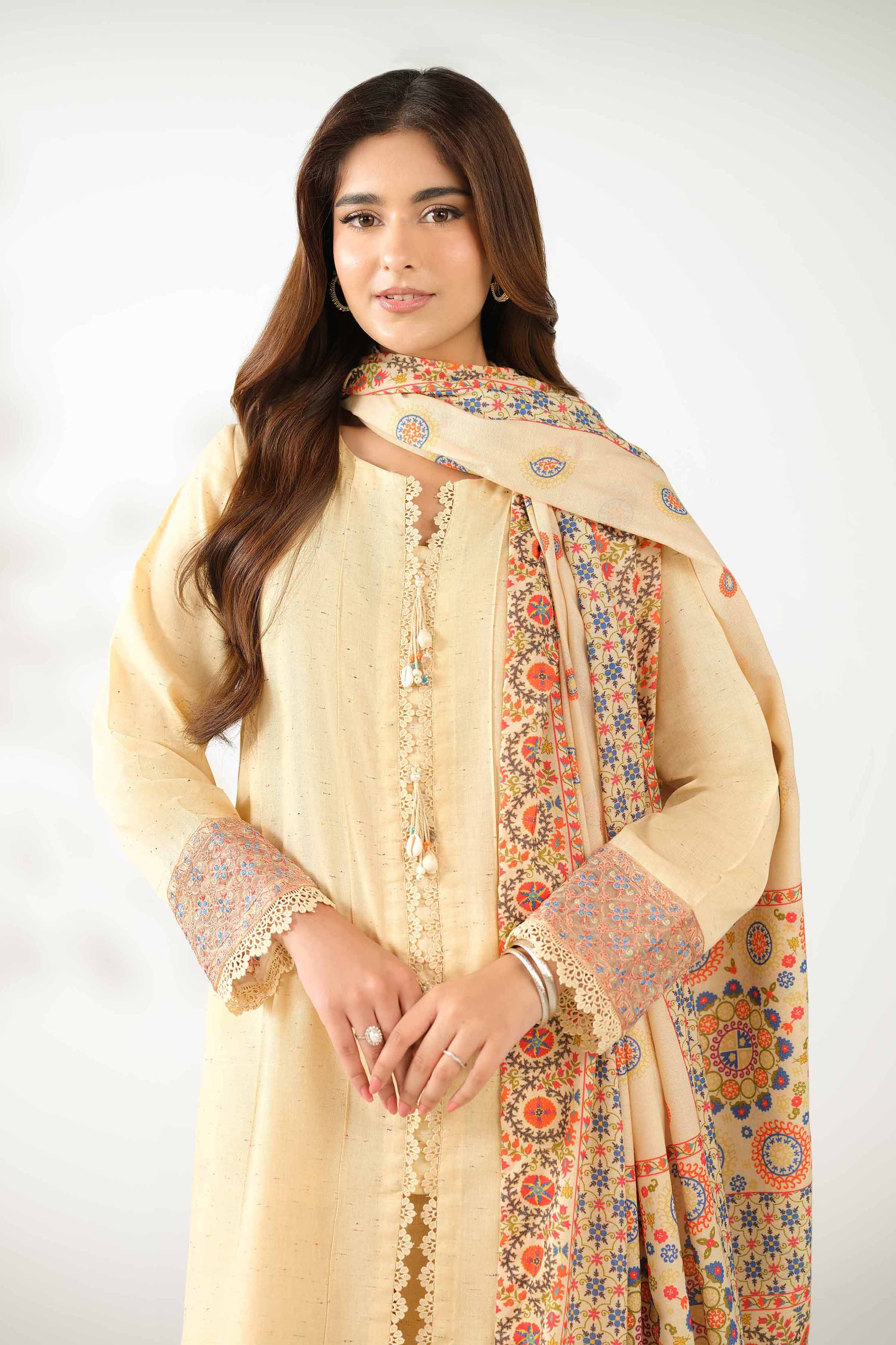 3 Piece - Digital Printed Embroidered Suit - 42502594 for Women - Unstitched Collection | Nishat | Shop Online