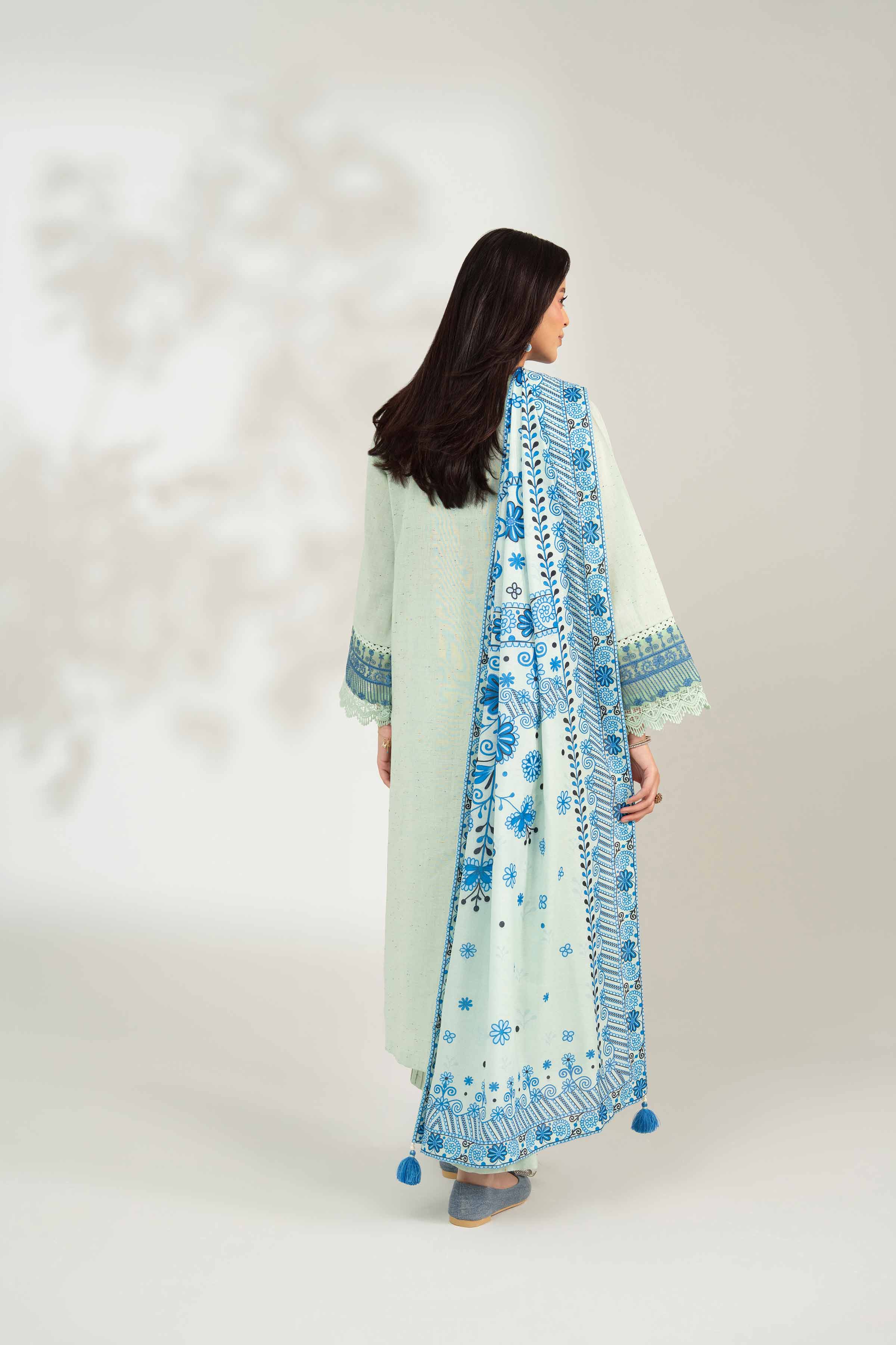 3 Piece - Digital Printed Embroidered Suit - 42502595 for Women - Unstitched Collection | Nishat | Shop Online