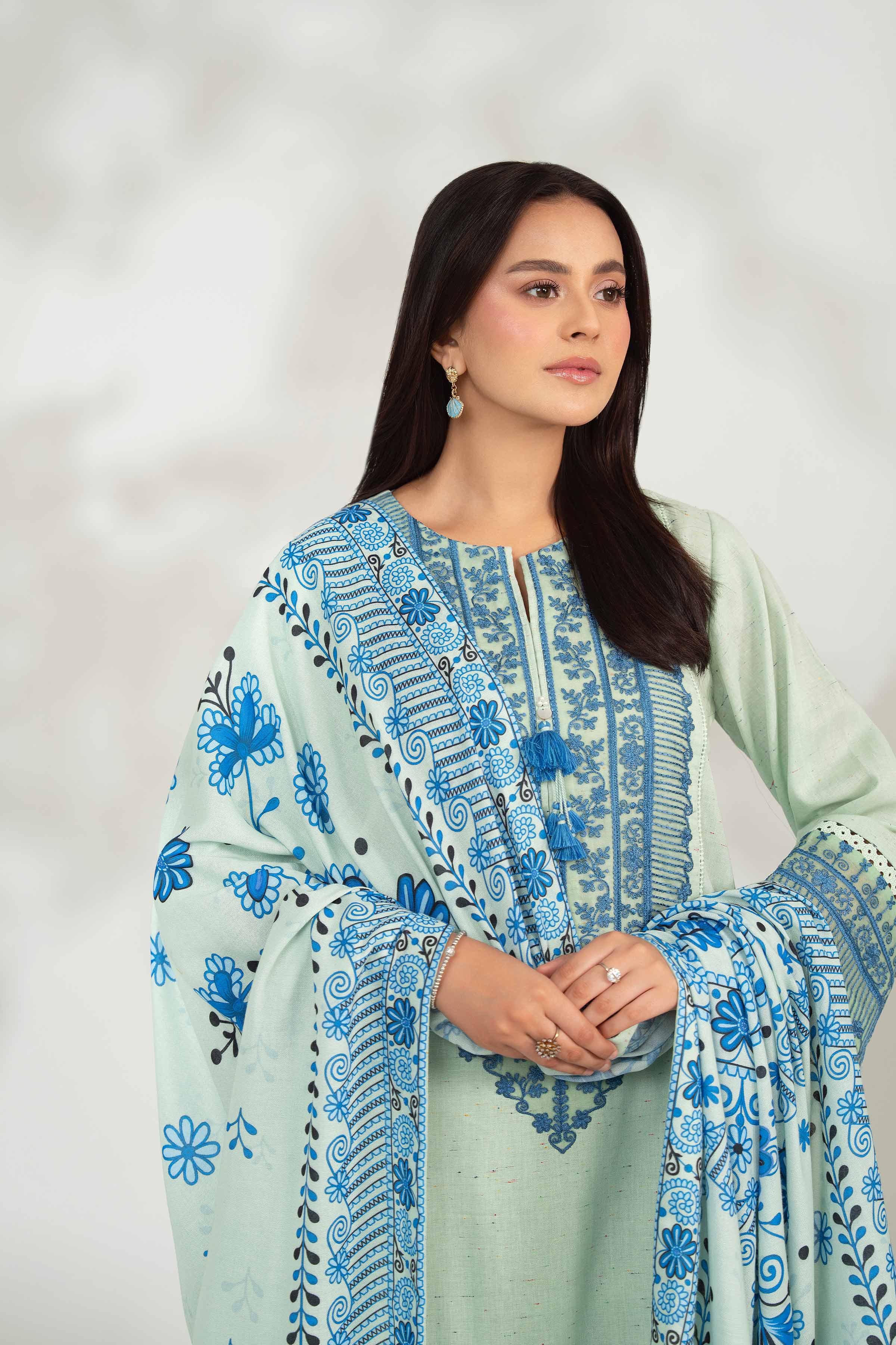 3 Piece - Digital Printed Embroidered Suit - 42502595 for Women - Unstitched Collection | Nishat | Shop Online